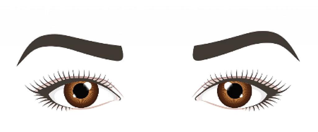 Eyes with drooping eyelids makeup