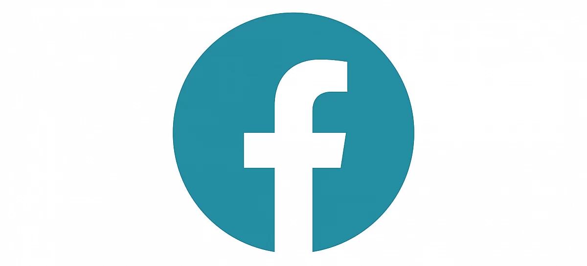 Facebook logo in turquoise colour
