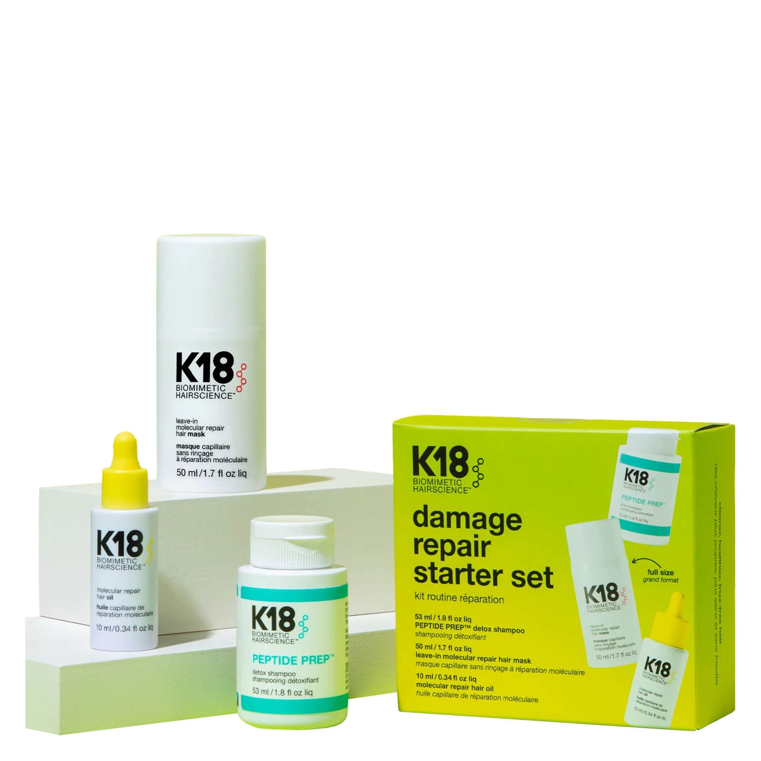 Produktbild von K18 Biomimetic Hairscience - damage repair starter set
