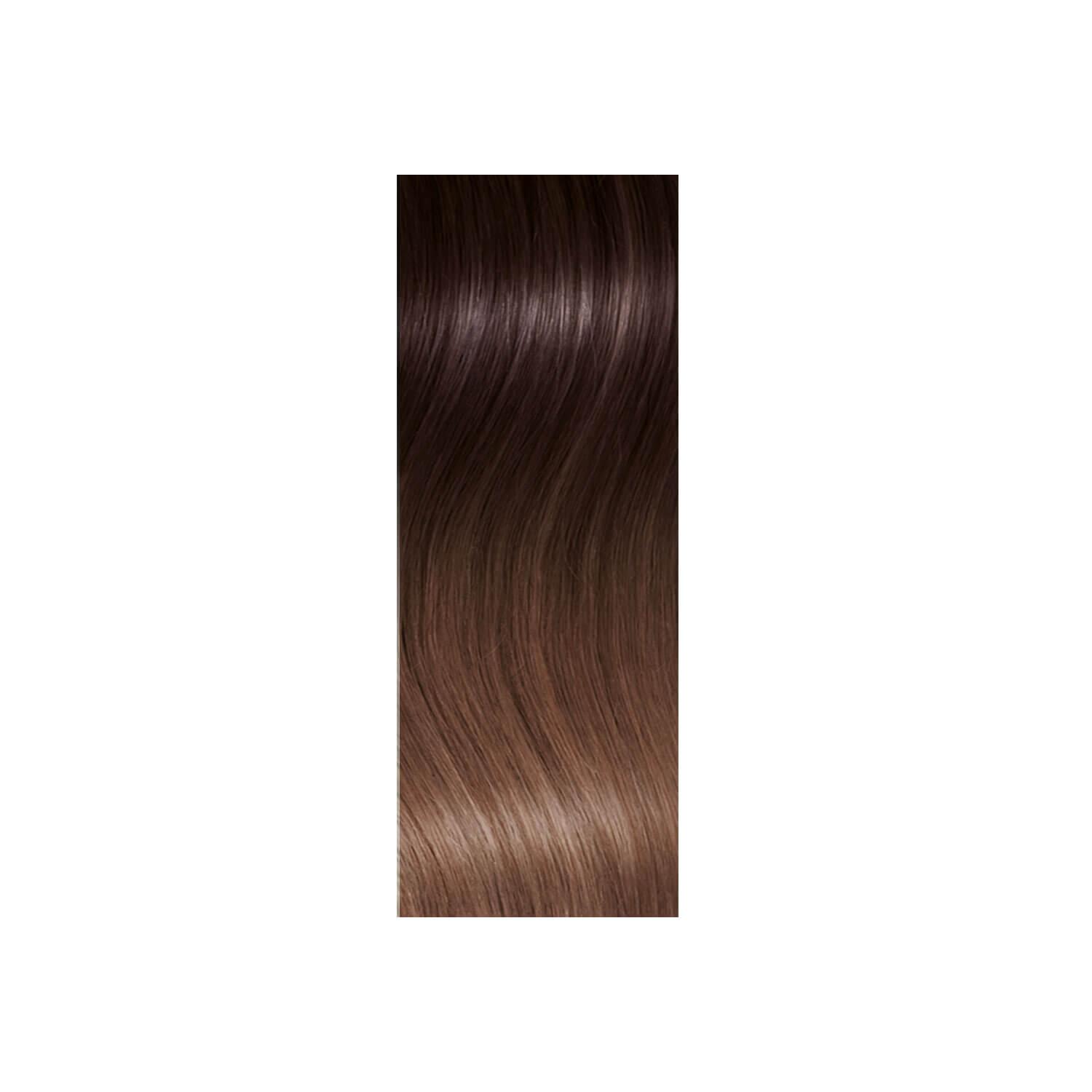 SHE Bonding-System Hair Extensions Straight Ombré - T4/17 Kastanienbraun/Mittelblond 55/60cm