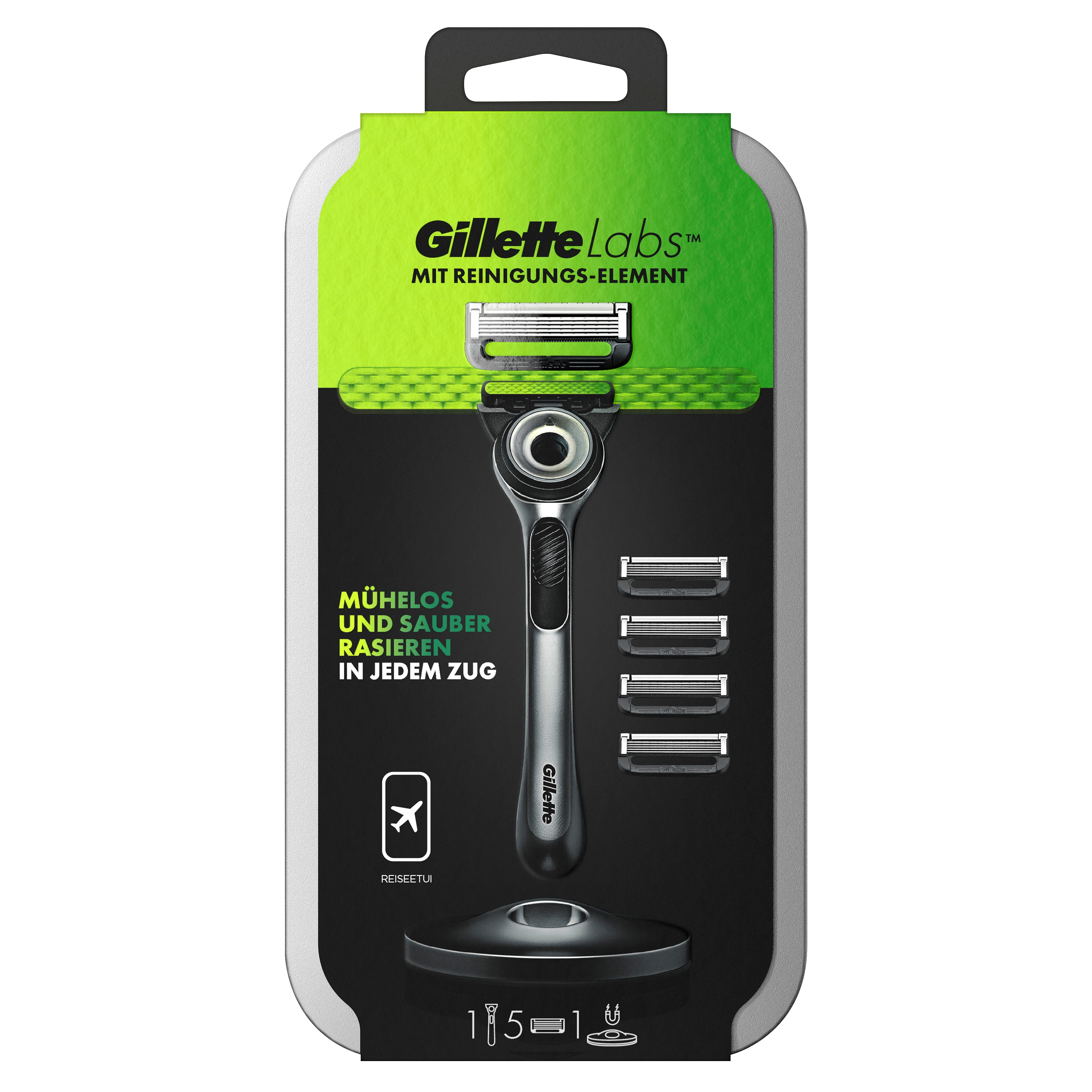 Produktbild von Gillette - Labs Rasierapparat mit 5 Klingen und Reiseetui