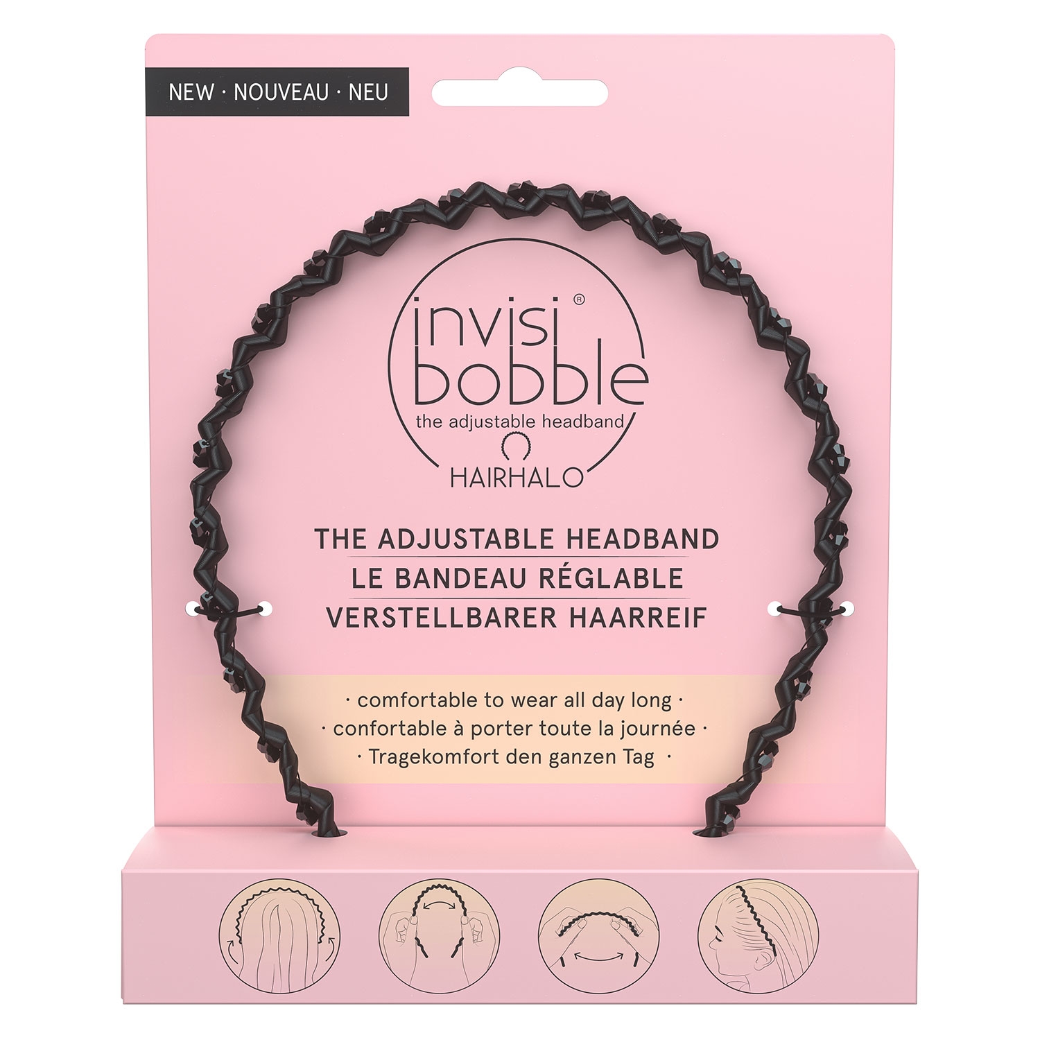 Product image from invisibobble HAIRHALO - True Dark Sparkle