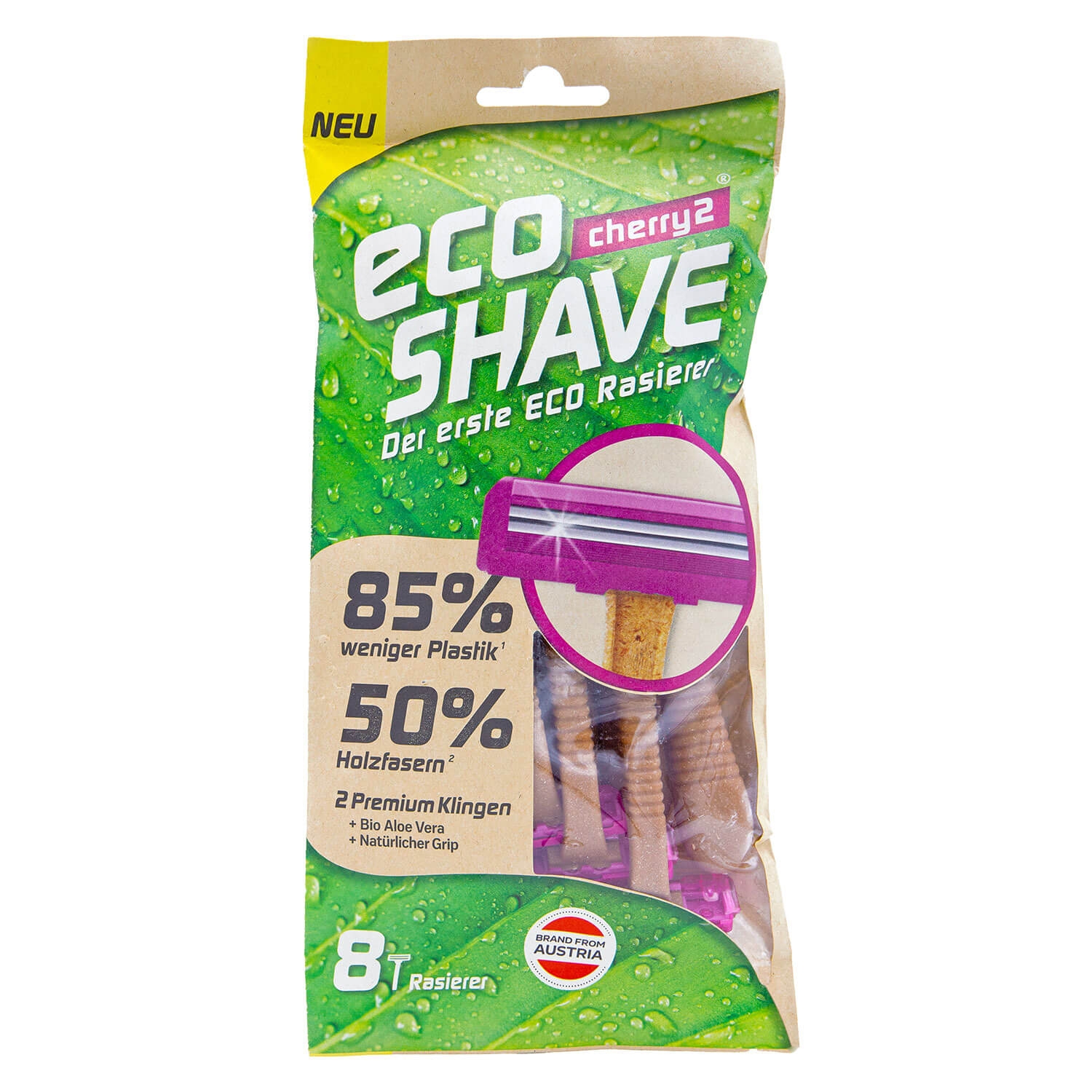Product image from ecoSHAVE - Cherry 2 Einmalrasierer