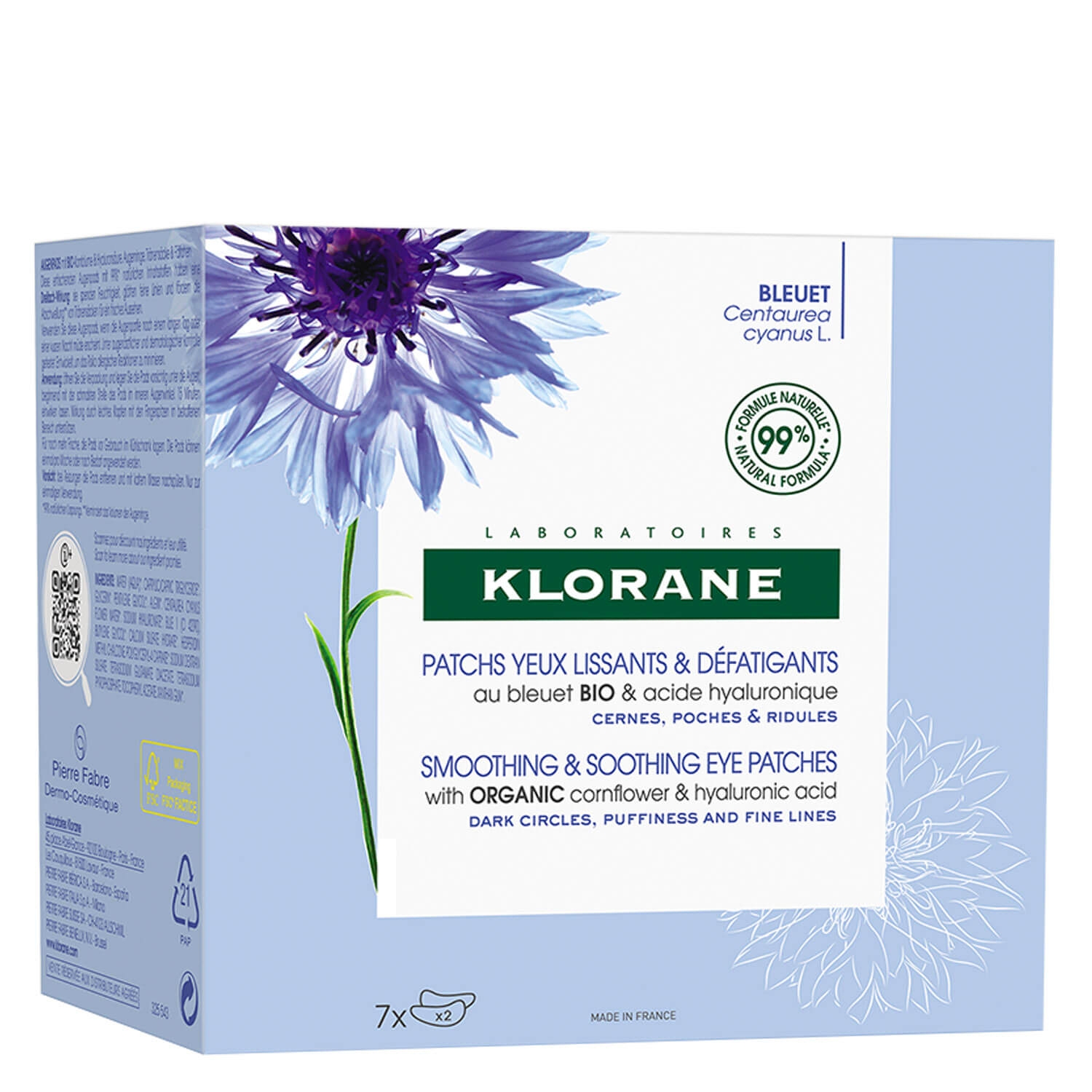 Produktbild von KLORANE Skincare - Bleuet Pads Augenregion