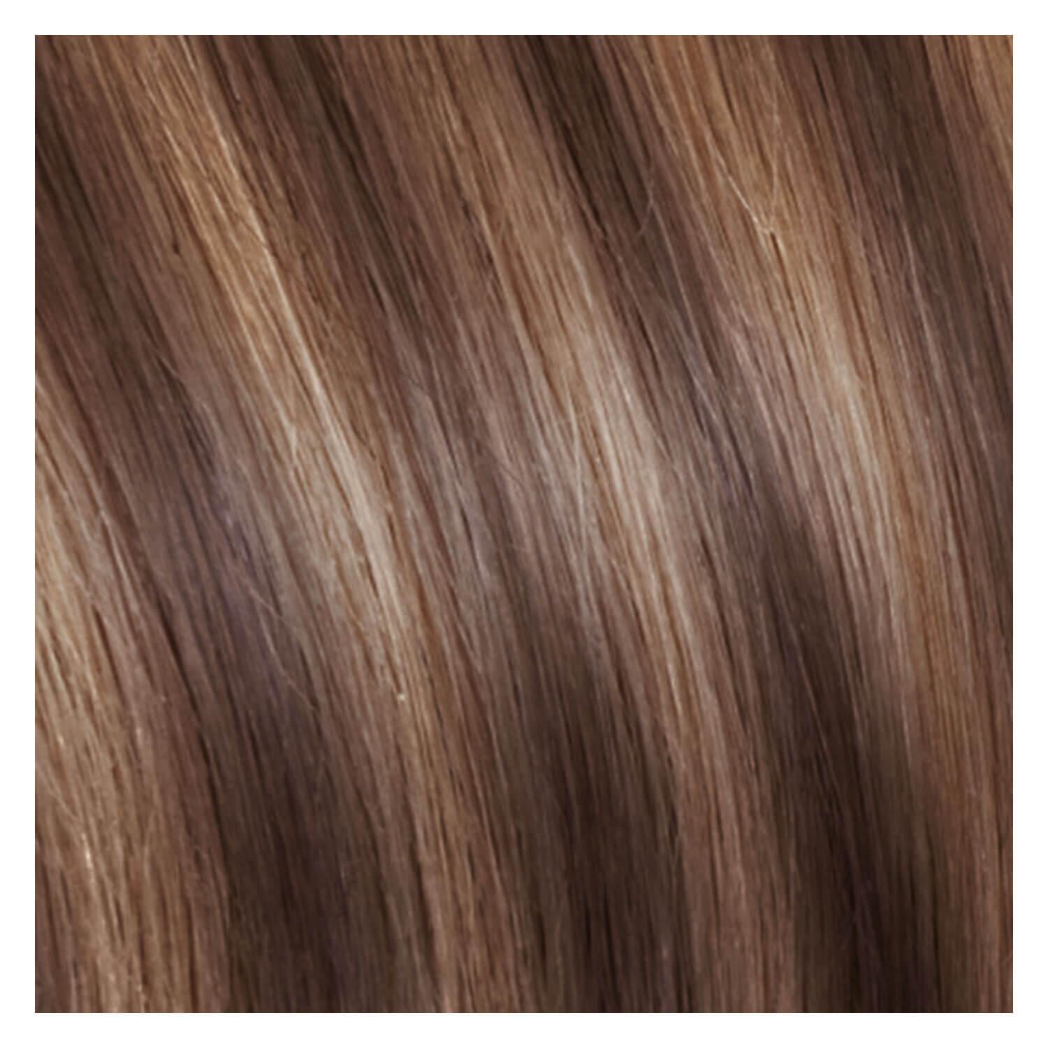 SHE Tape In-System Hair Extensions Straight - M6/27 Helles Kastanienbraun/Mittleres Goldblond 55/60c