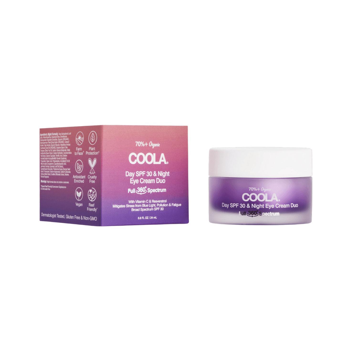 COOLA - Day SPF 30 & Night Organic Eye Cream Duo