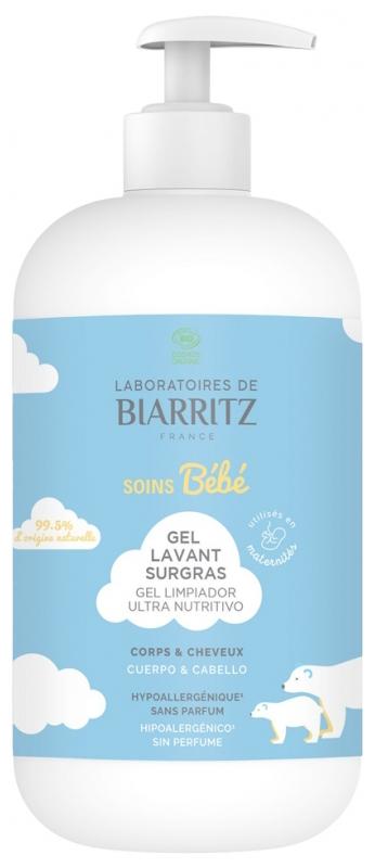 Laboratoires de Biarritz - AN Gel lavant surgras corps & cheveux bébé BIO sans parfum - 500ml