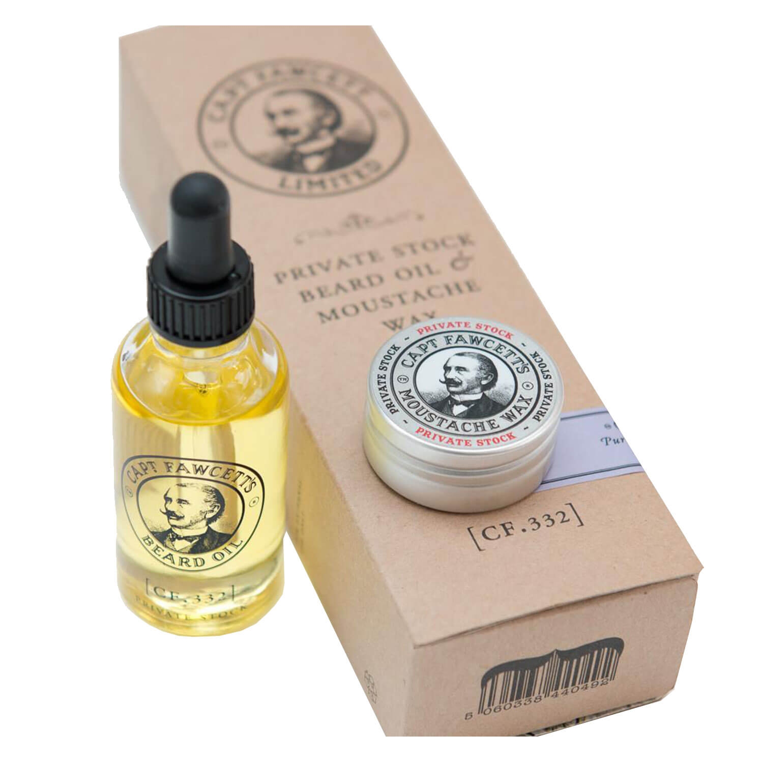 Product image from Capt. Fawcett Care - Private Stock Beard Oil & Moustache Wax Set