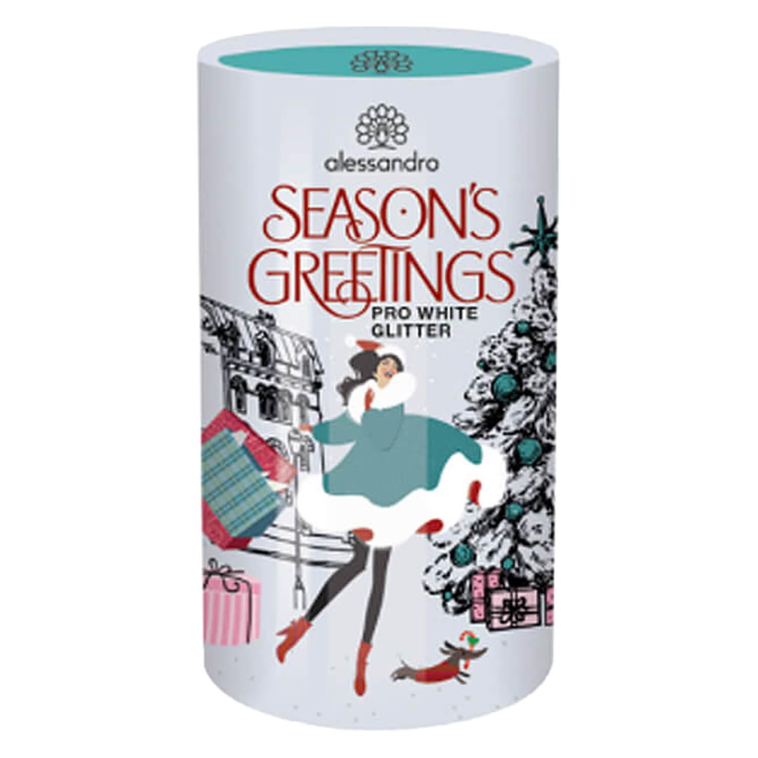 Alessandro Special - Seasons Greetings Pro White Glitter Nail Effect Polish