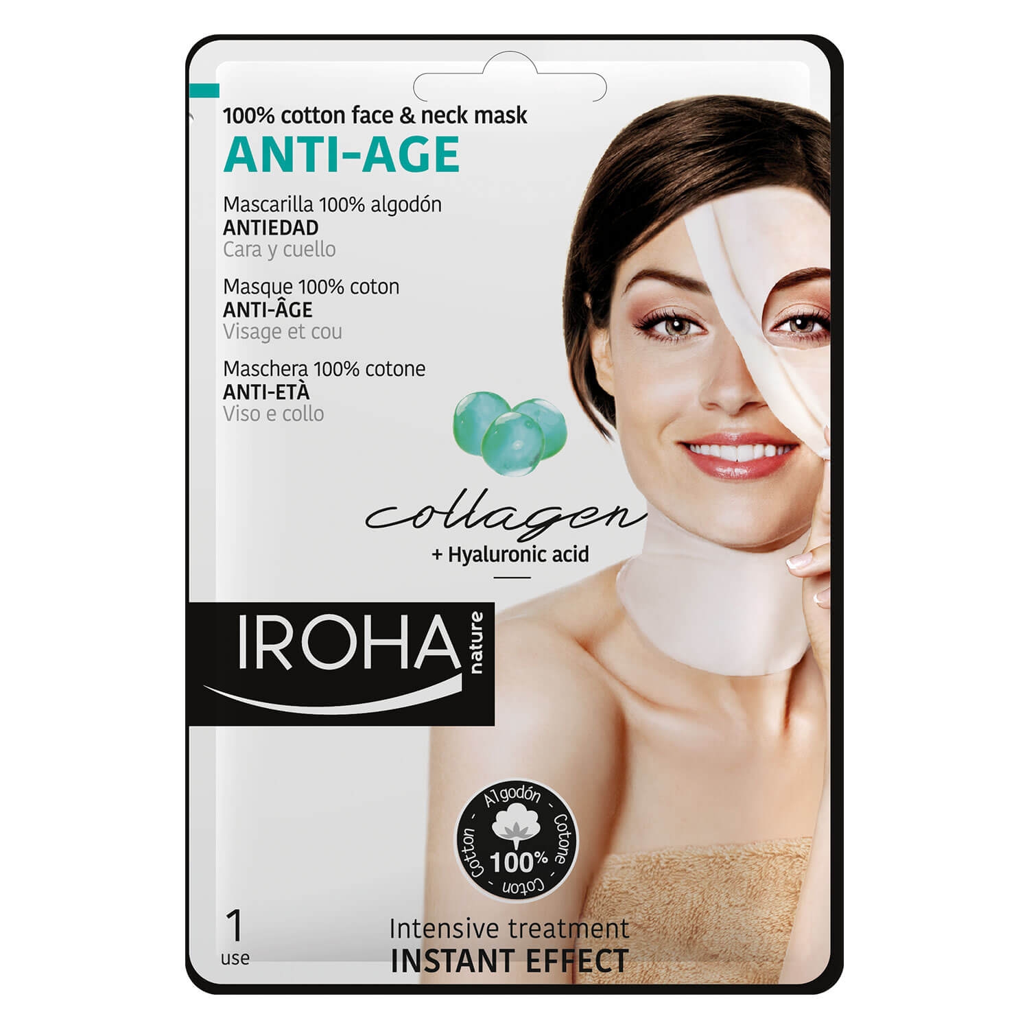 Image du produit de Iroha Nature - Cotton Face & Neck Mask Anti-Age