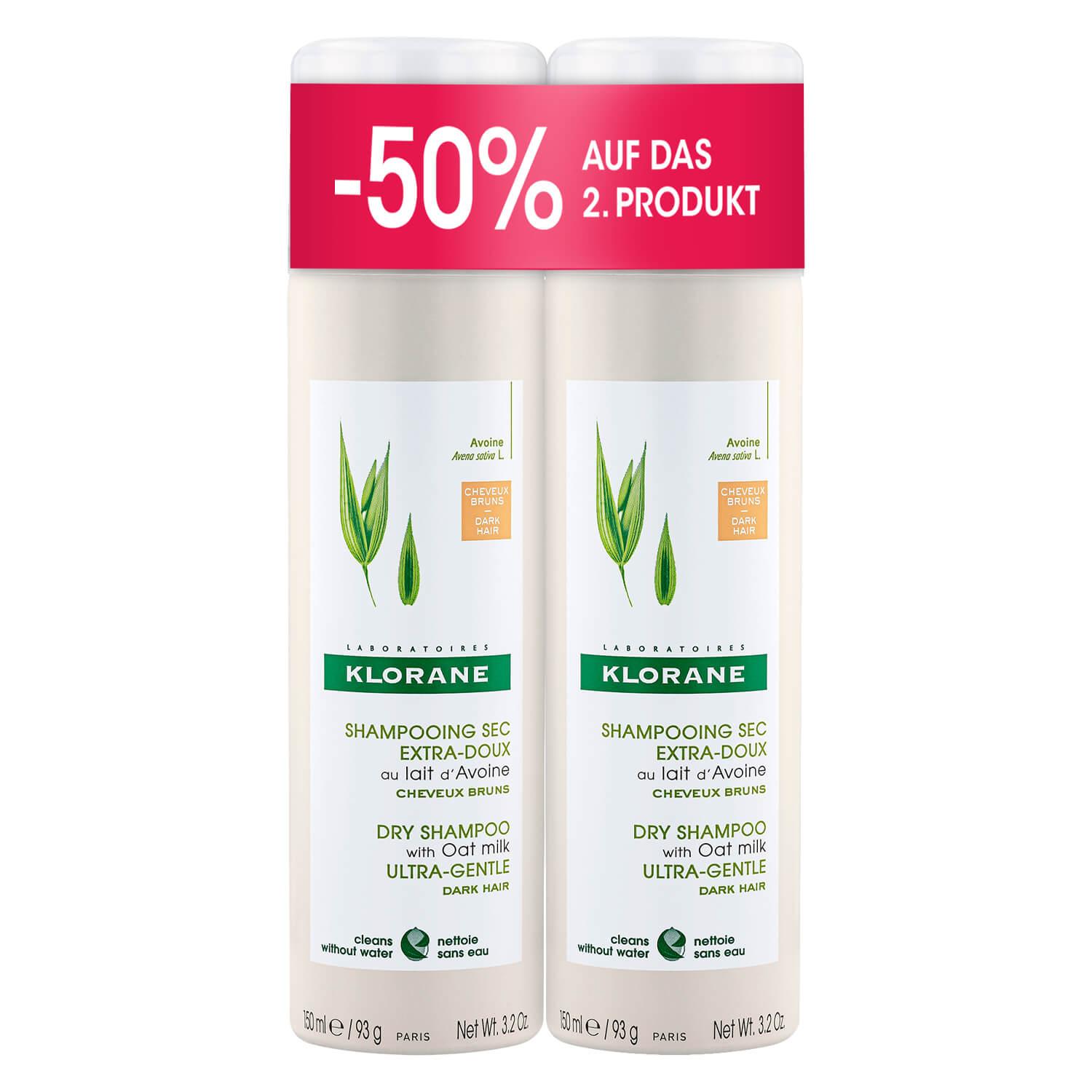 KLORANE Hair - Oat Milk Dry Shampoo Dark Hair Duo