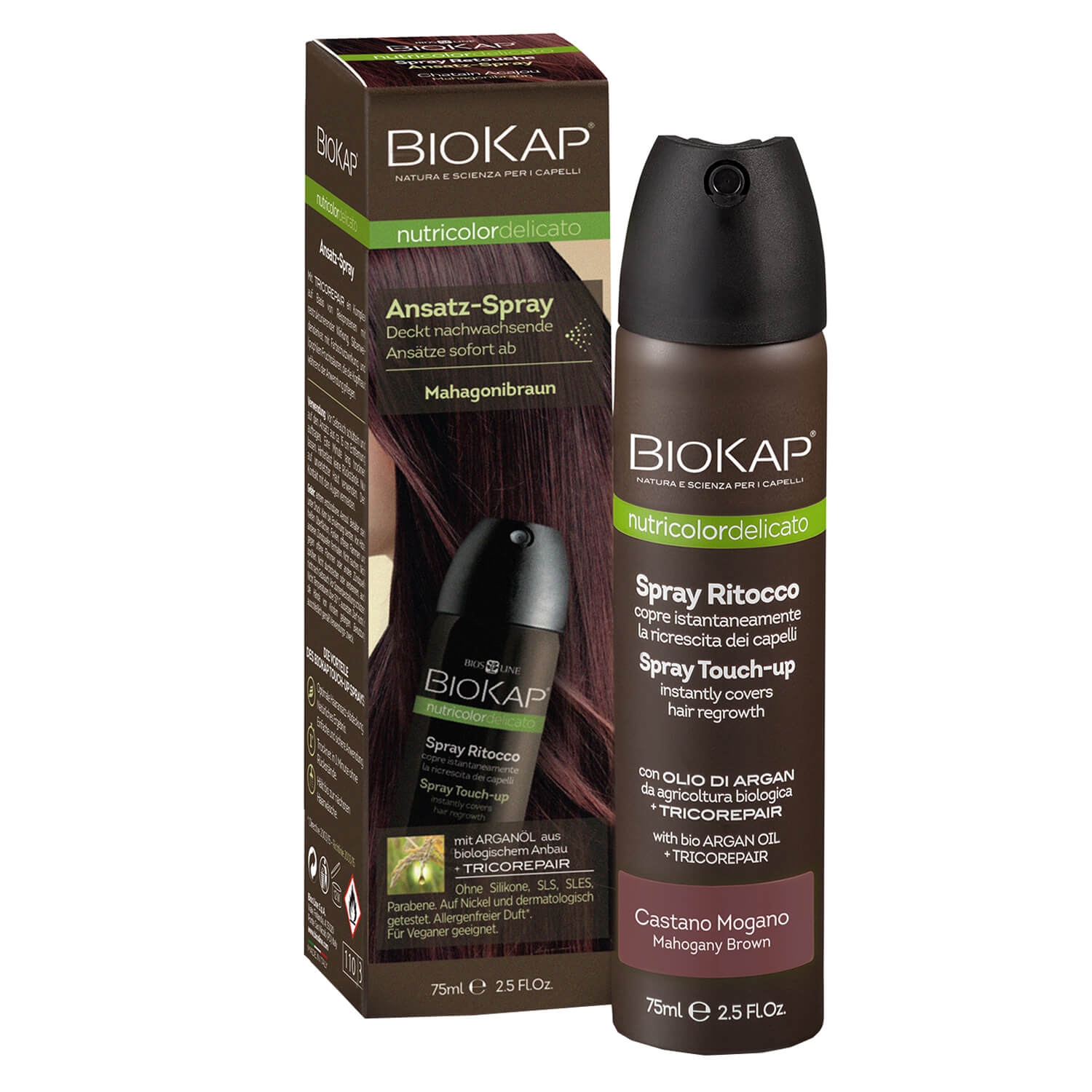 Product image from BIOKAP Nutricolor - Ansatz-Spray Mahagoni Braun