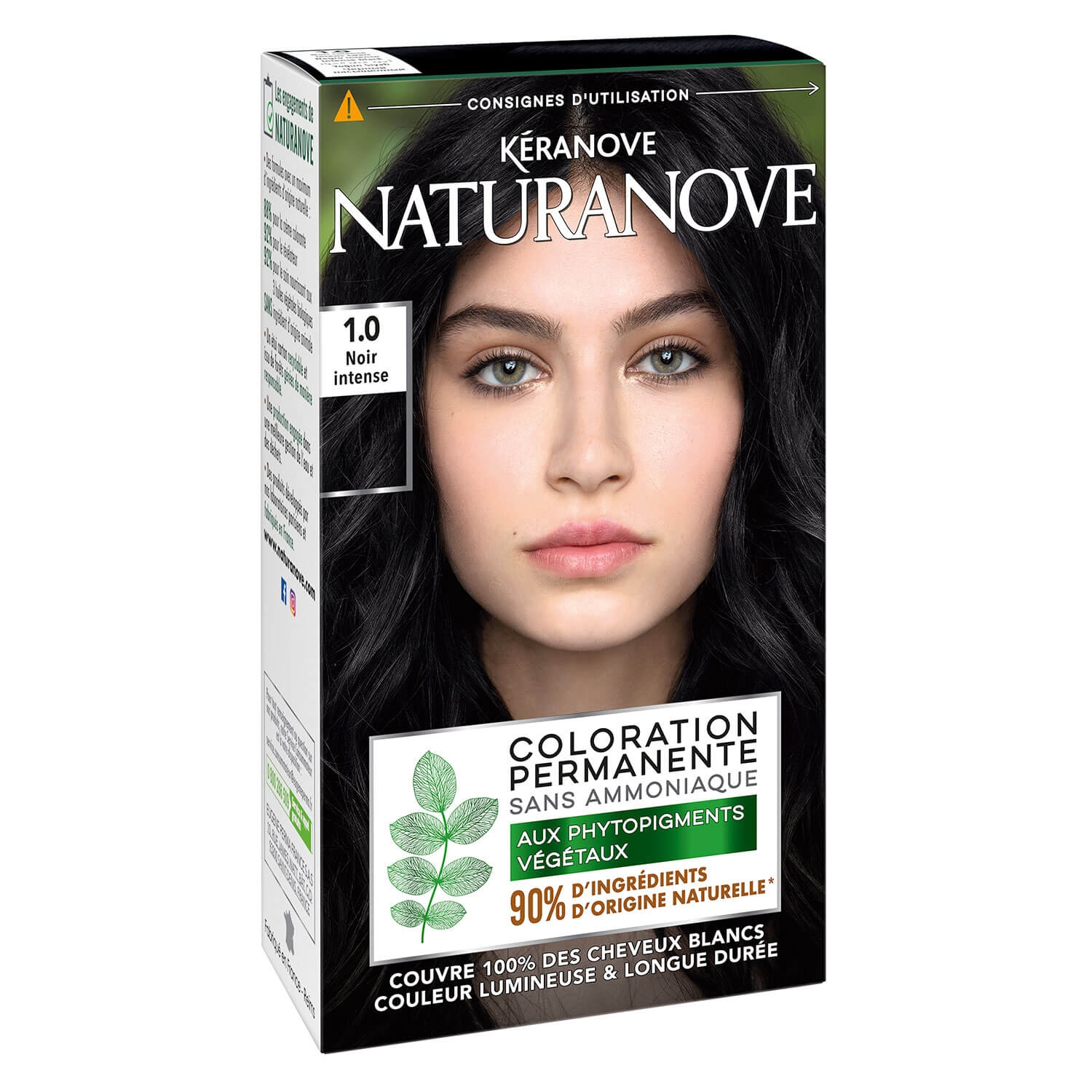 Produktbild von Naturanove - Dauerhafte Haarfarbe Schwarz 1.0