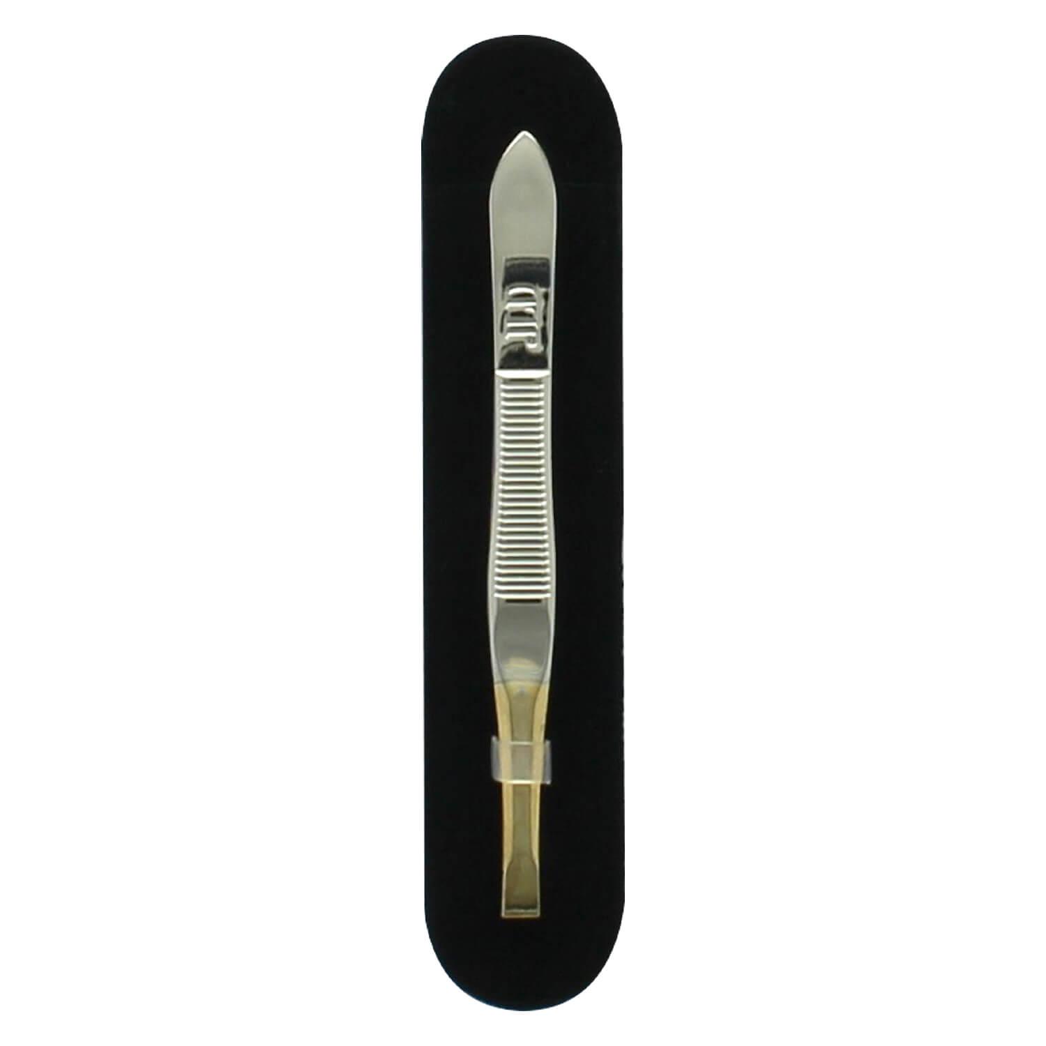 JLD - Professional straight tweezers with golden tip