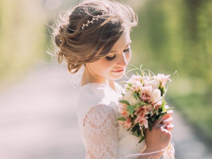 Bride with updo