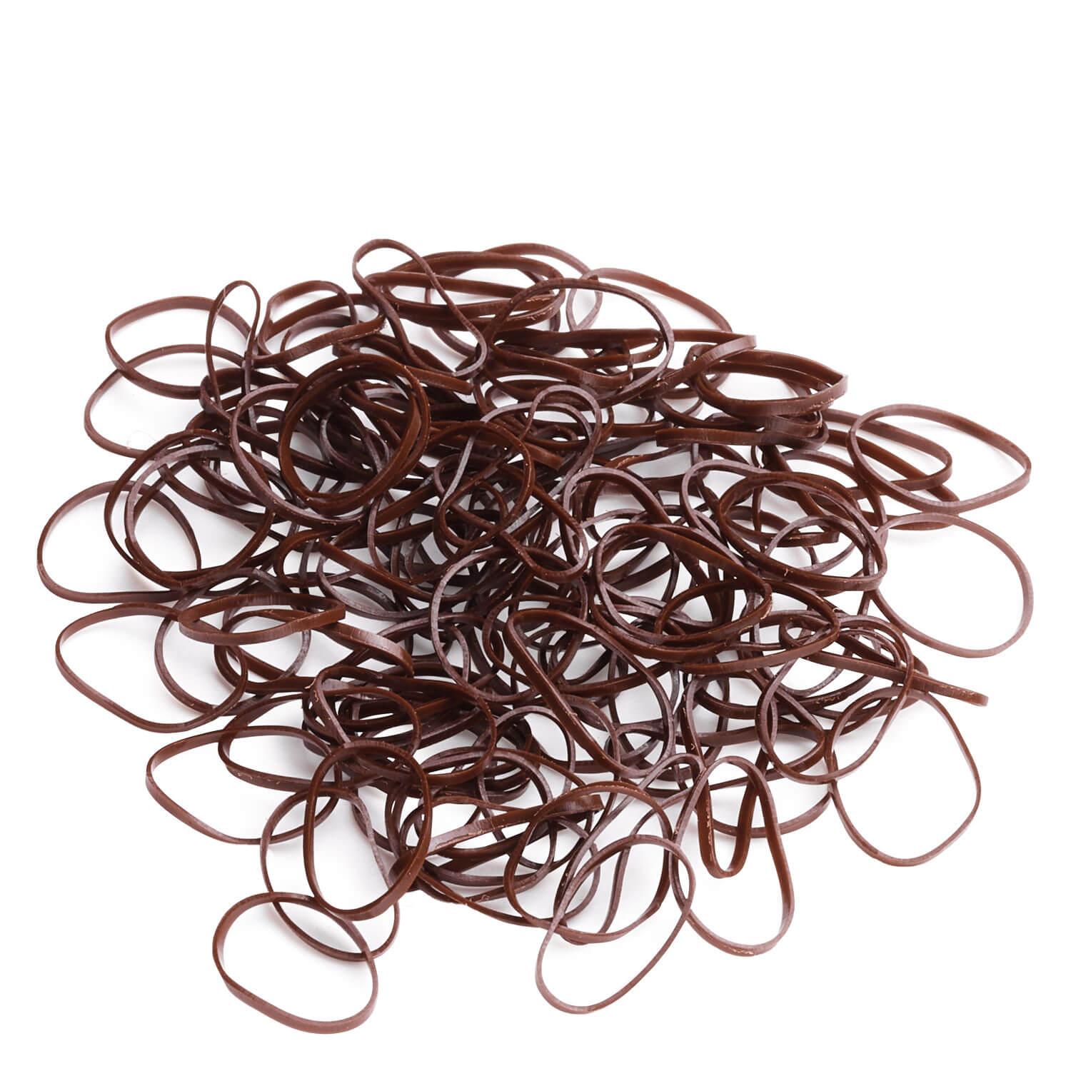 DailyGO - Mini Élastique à Cheveux en Silicone brun