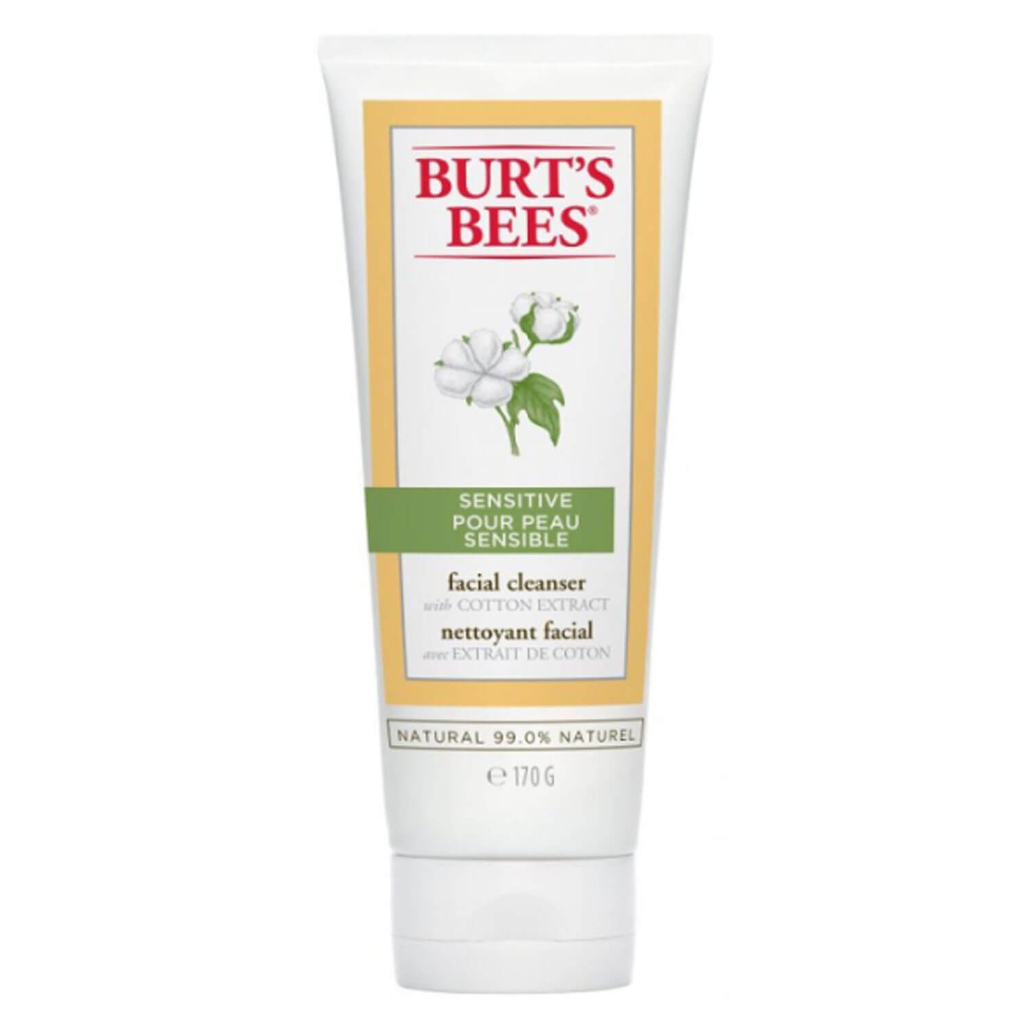 Produktbild von Burt's Bees - Sensitive Facial Cleanser Cotton Extract