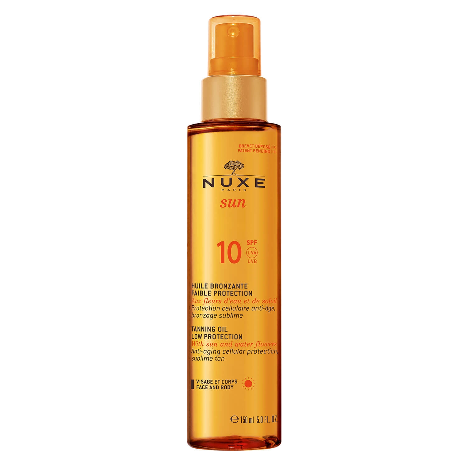 Product image from Nuxe Sun - Huile Bronzante Visage et Corps SPF10