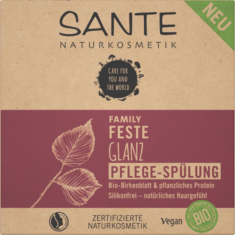 Sante - Après-Shampooing FAMILY Brillance solide Feuille de bouleau bio & protéines végétales