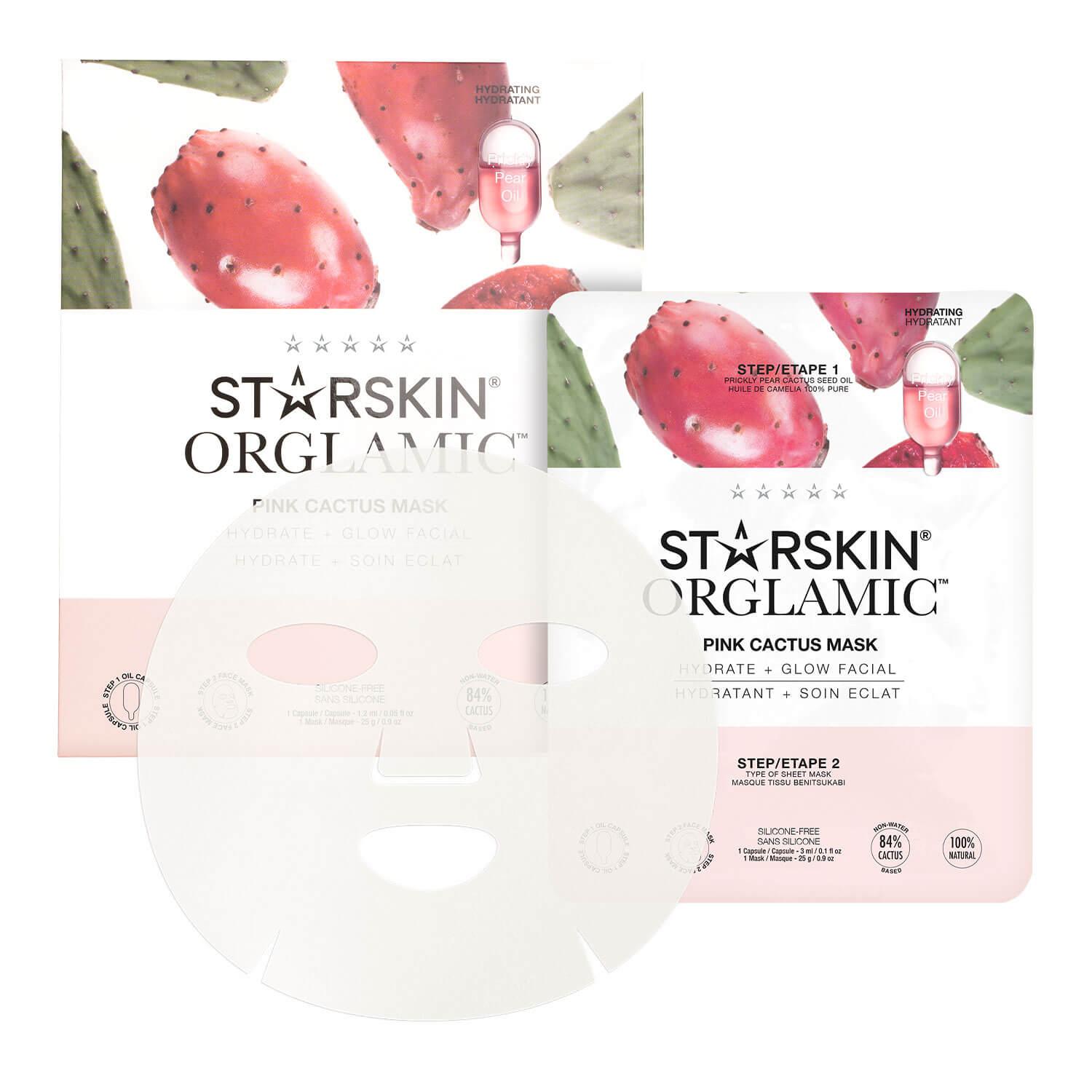 STARSKIN - ORGLAMIC Pink Cactus Hydrating & Glow Face Mask