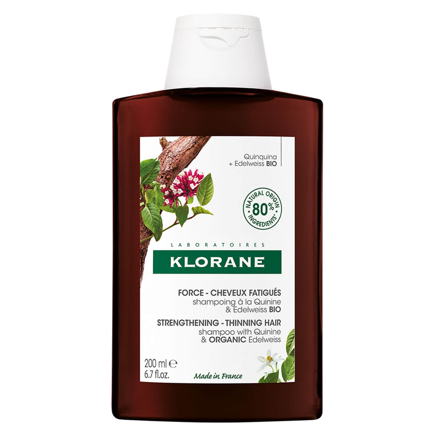 Produktbild von KLORANE Hair - Chinin & Edelweiss BIO Shampoo