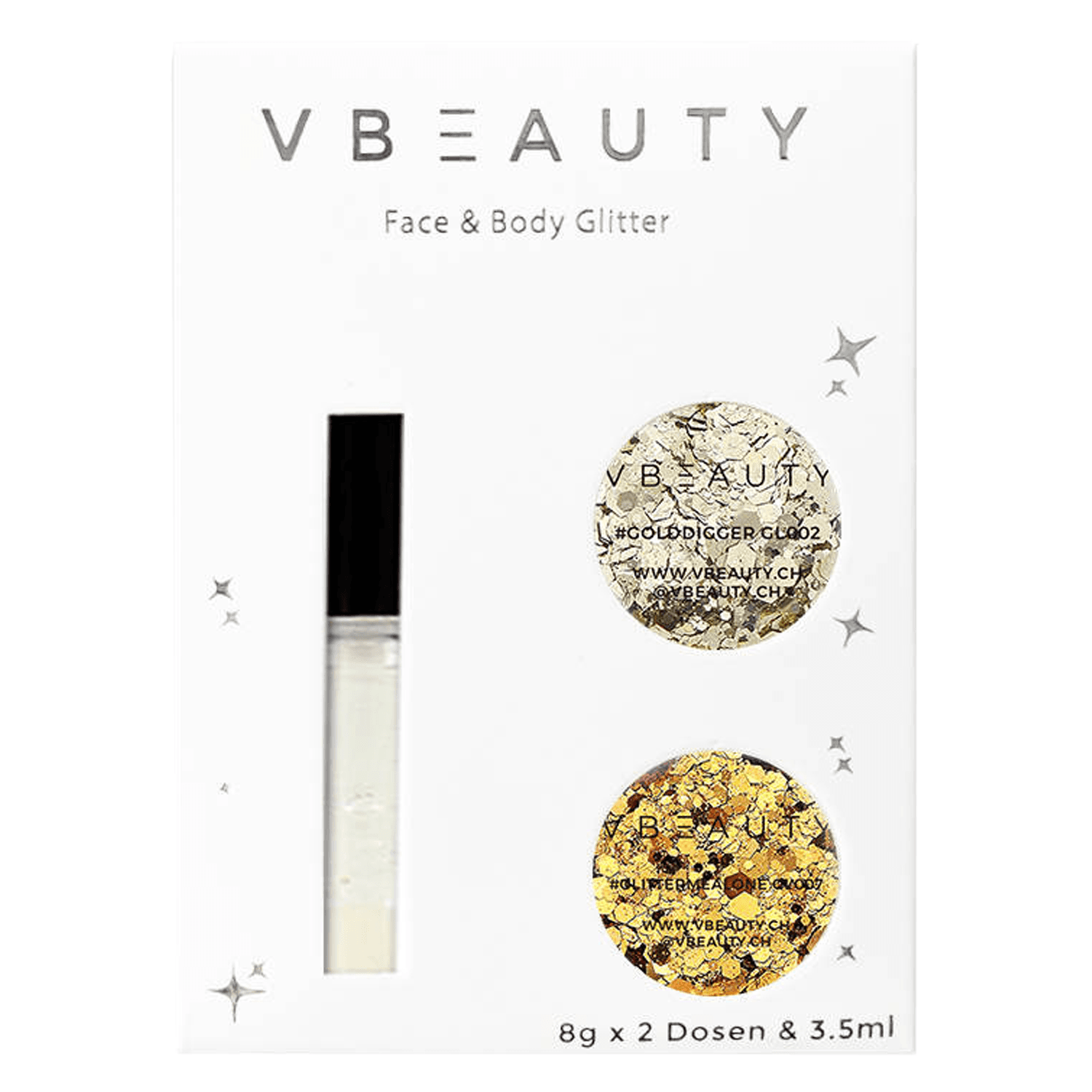 VBEAUTY Make Up - Chunky Glitter Gold Edition