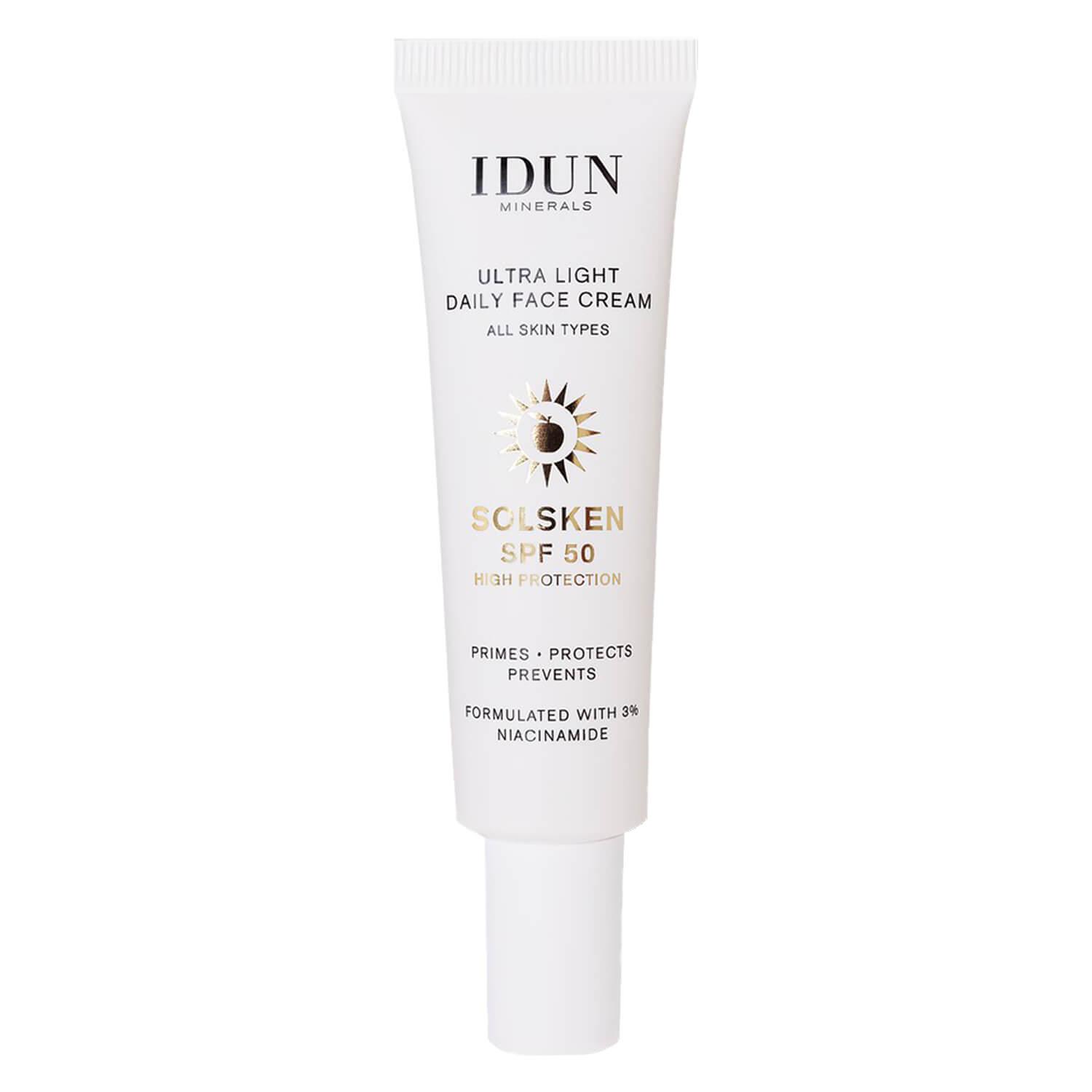 IDUN Skincare - Ultra Light Daily Face Cream Solsken SPF 50