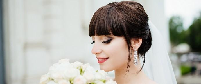 Bride with straight hair