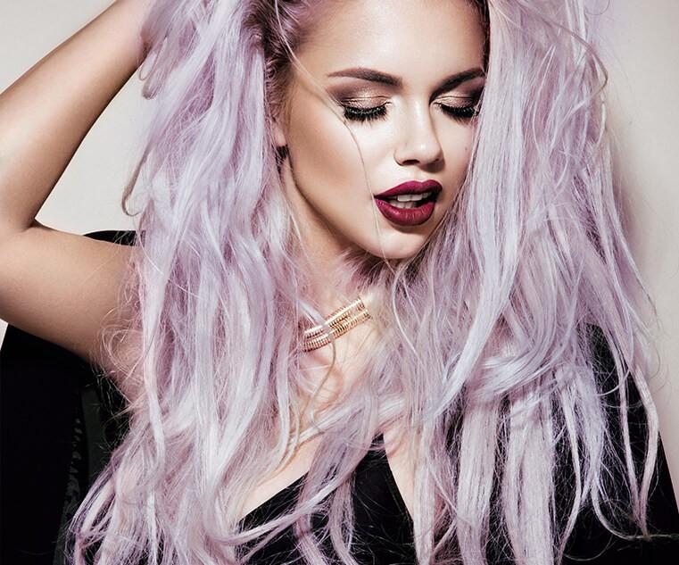 From pink to purple to violet, these shades can be easily mixed and matched to create a varied hair look.