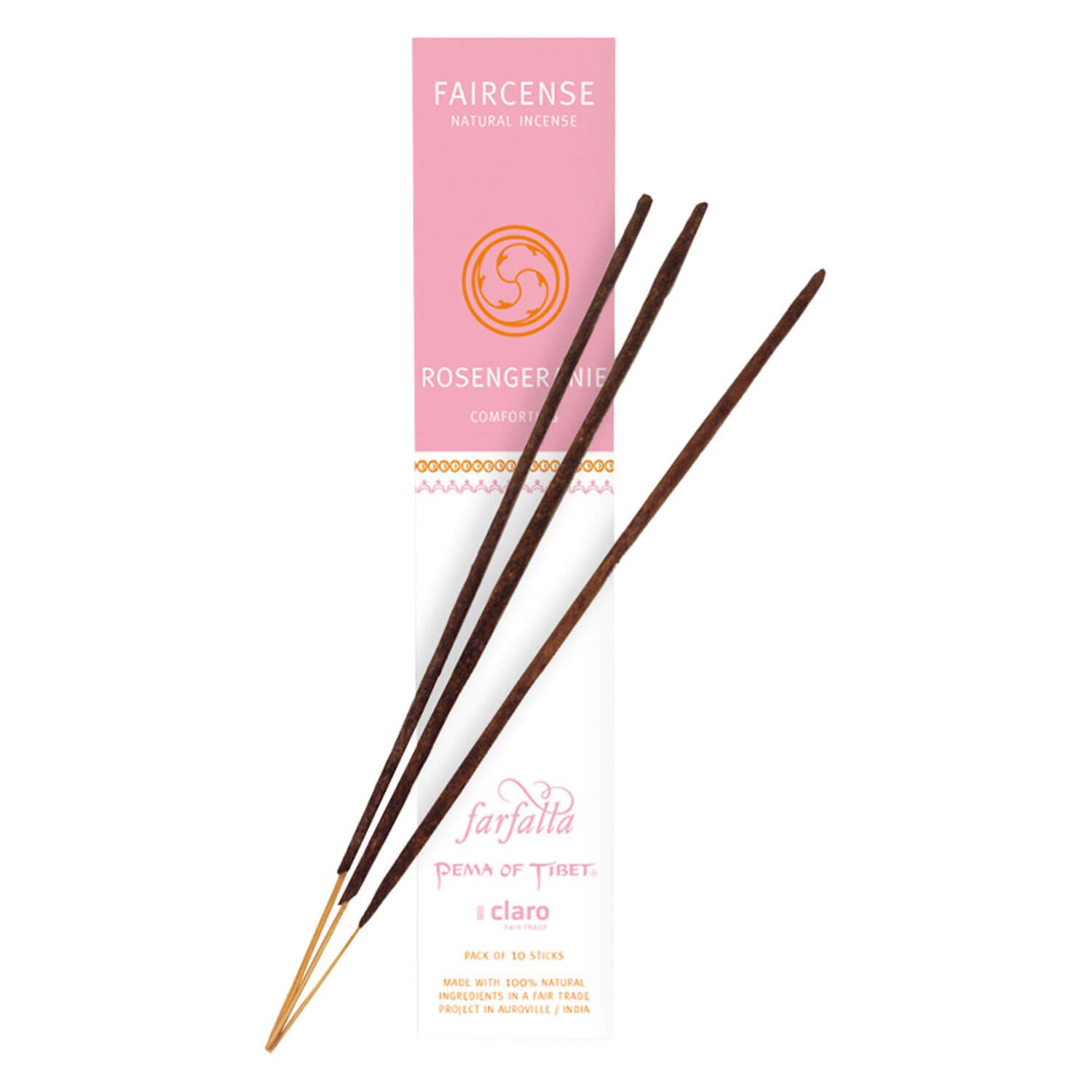 Farfalla Räucherstäbchen - Rose Geranium/Comforting - Faircense Incense Sticks