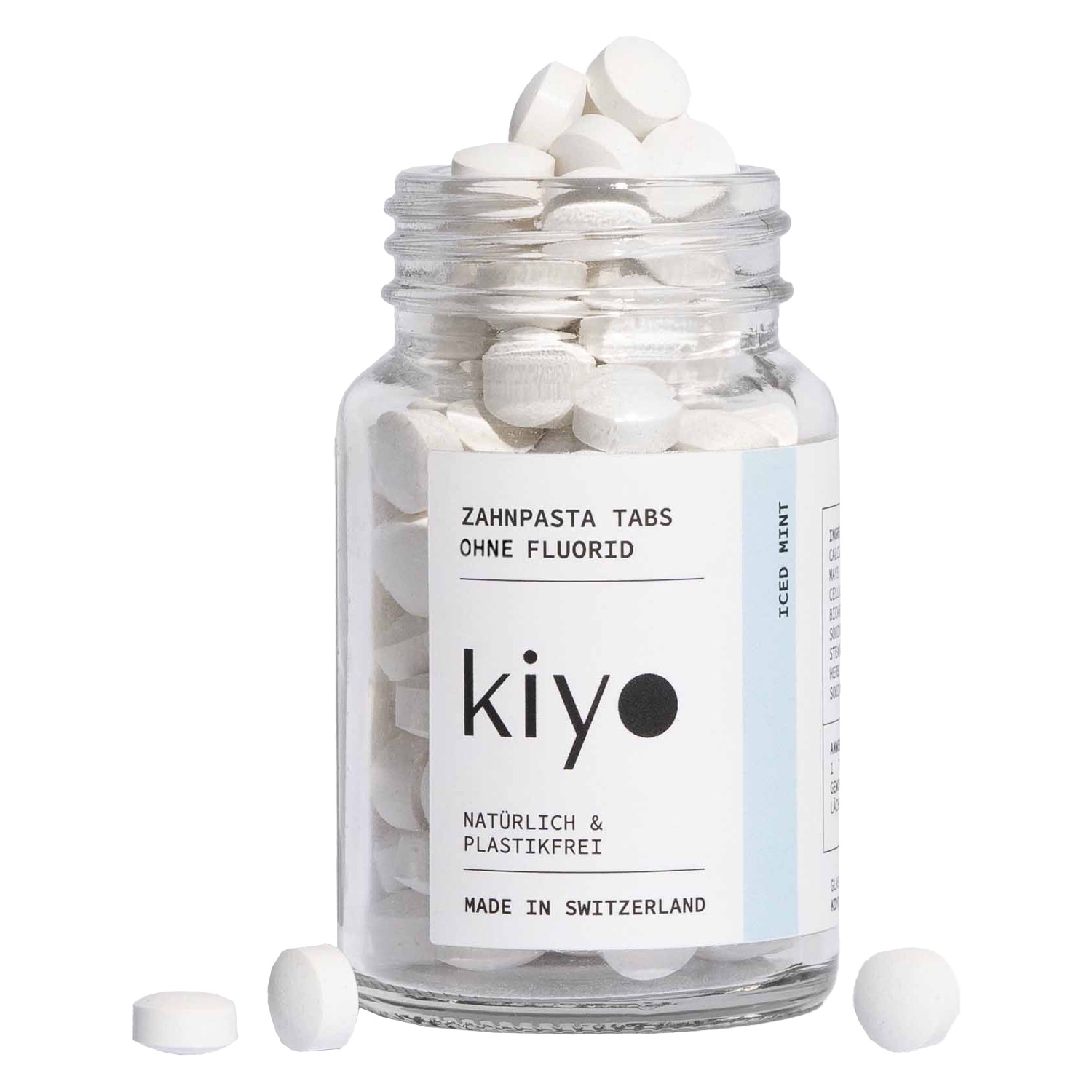 Produktbild von Kiyo - Zahnpasta Tabs Iced Mint ohne Fluorid