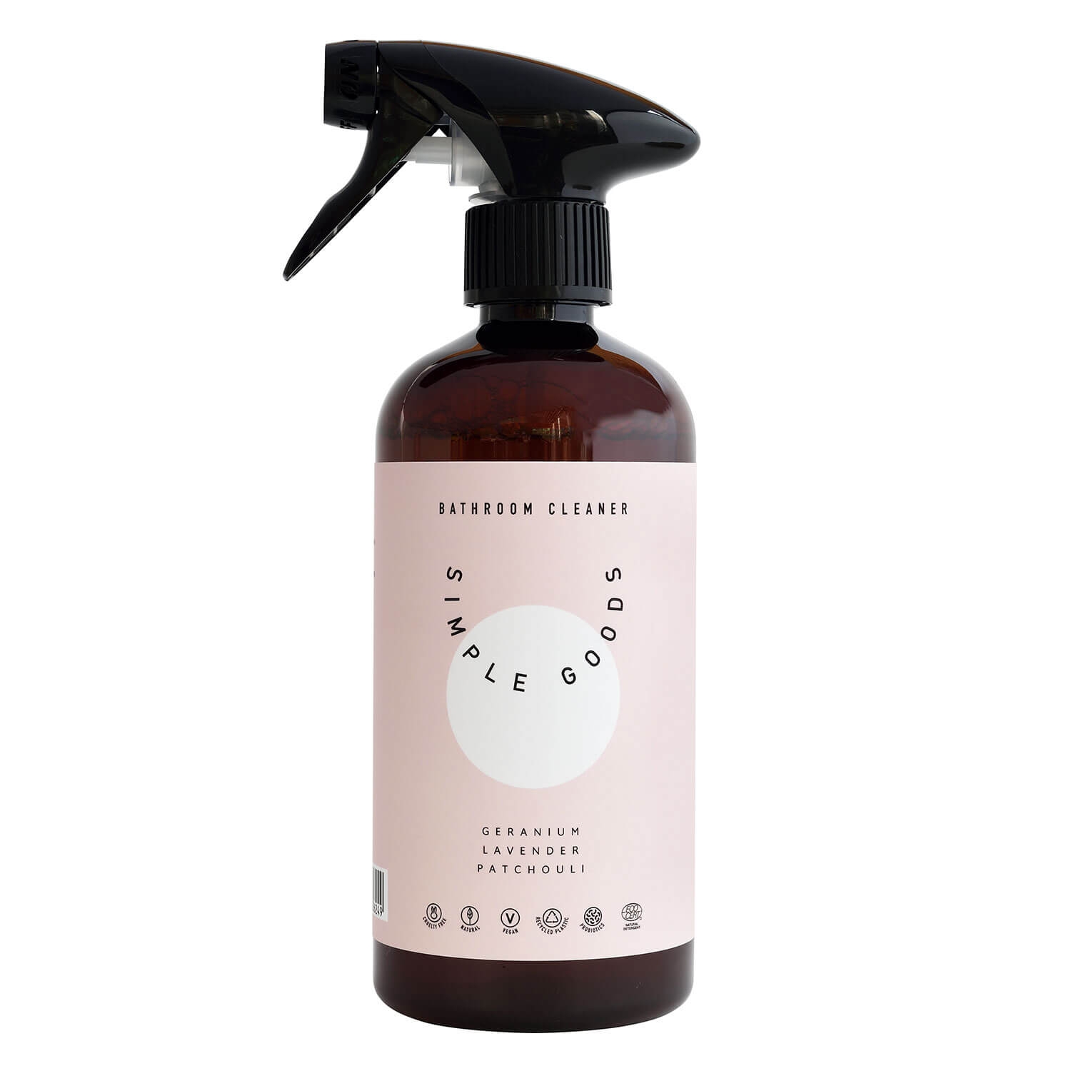 Product image from SIMPLE GOODS - Bath Cleaner Spray Geranium, Lavender, Patchouli