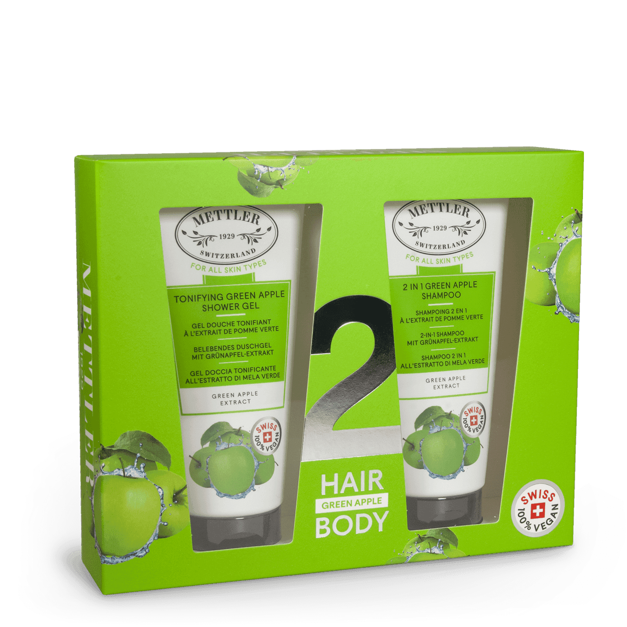 All Skin Types - Haar & Körperpflegeset grüner Apfel