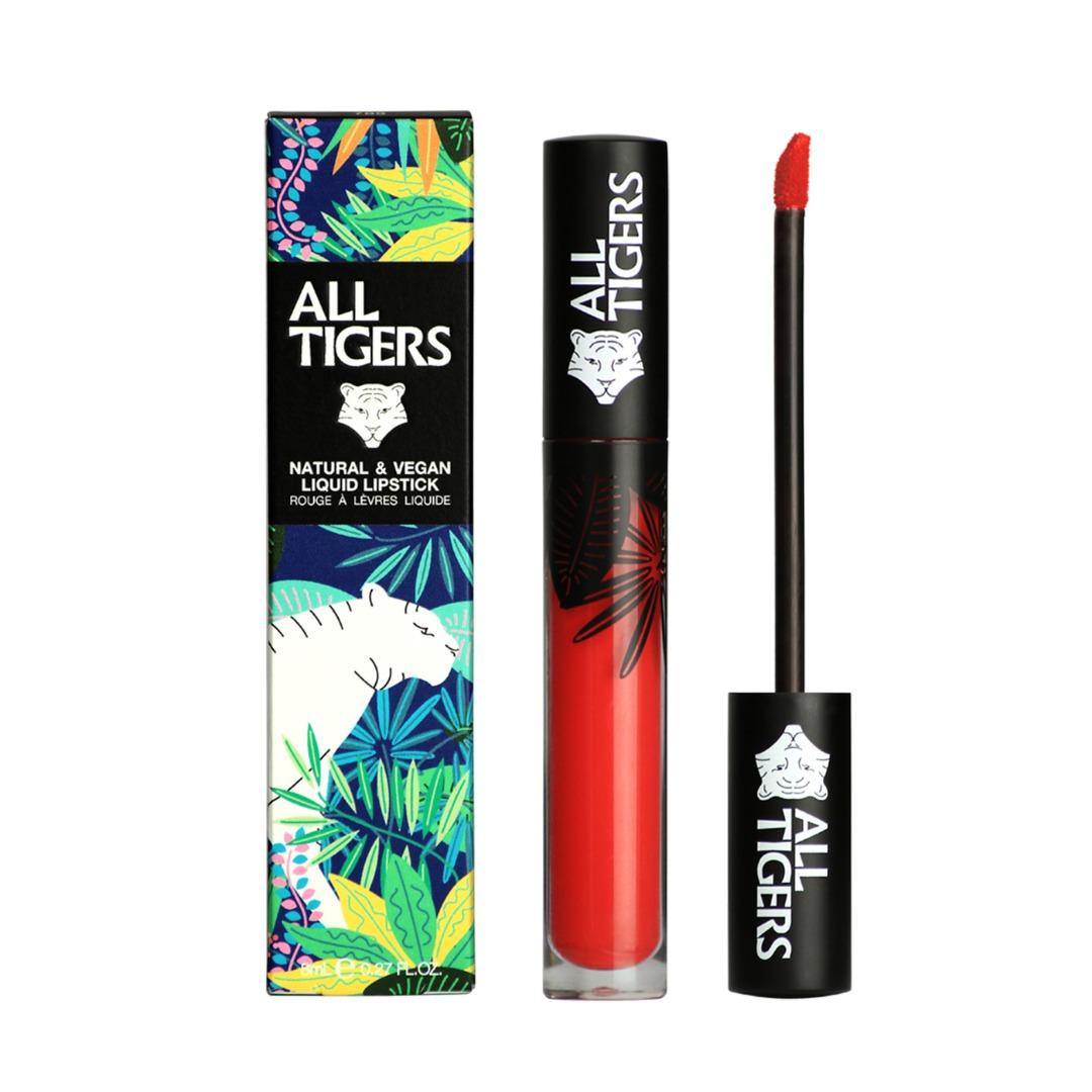 All Tigers Lips - Liquid Lipstick matte vegan and natural Coral Pink