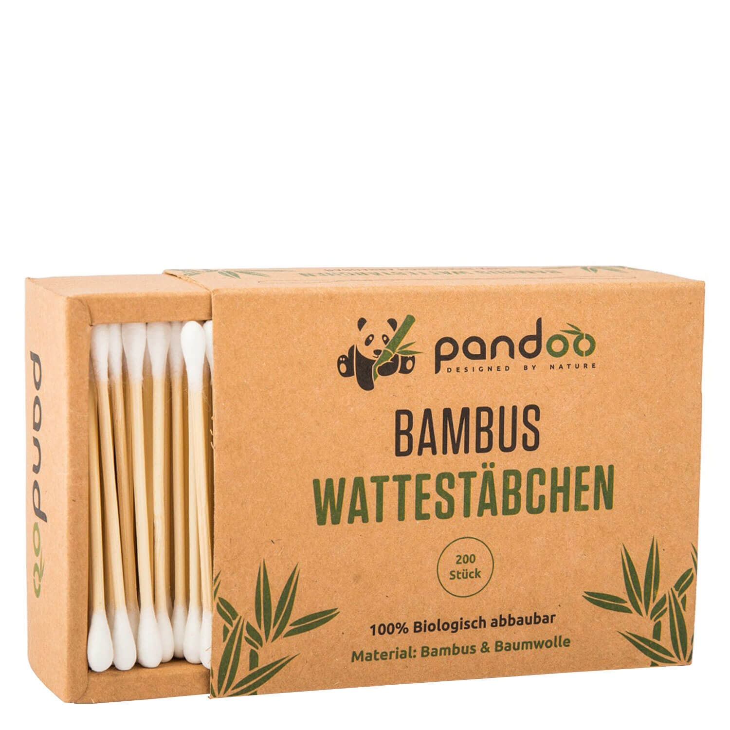Produktbild von pandoo - Bambus Wattestäbchen