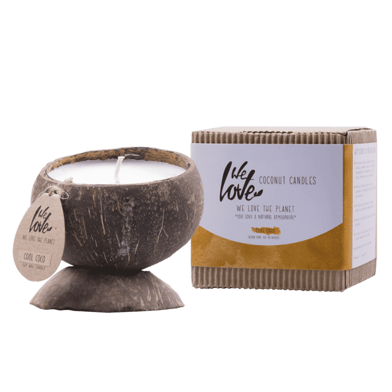 We Love The Planet - WLTP Soy Wax Candle in Coconut Shell Cool Coconut