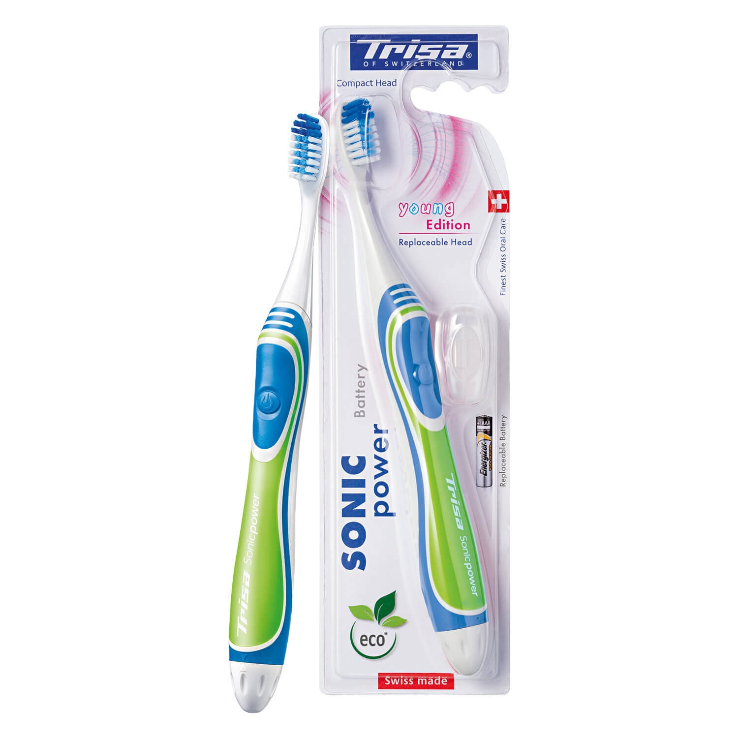 Produktbild von Trisa Oral Care - Sonic Power Battery Young Edition Compact Head