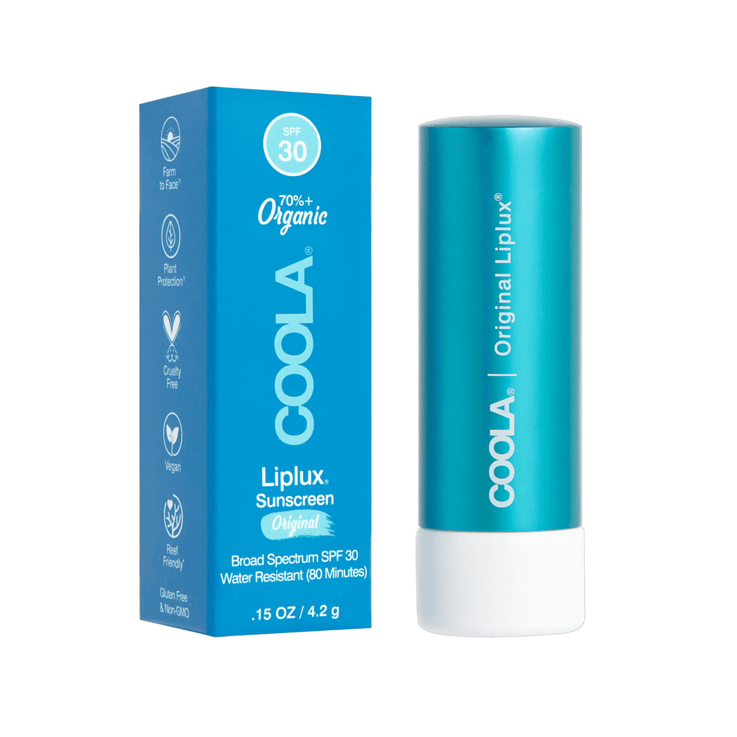COOLA - Classic Liplux Organic Lip Balm Sunscreen SPF30 Original Formula