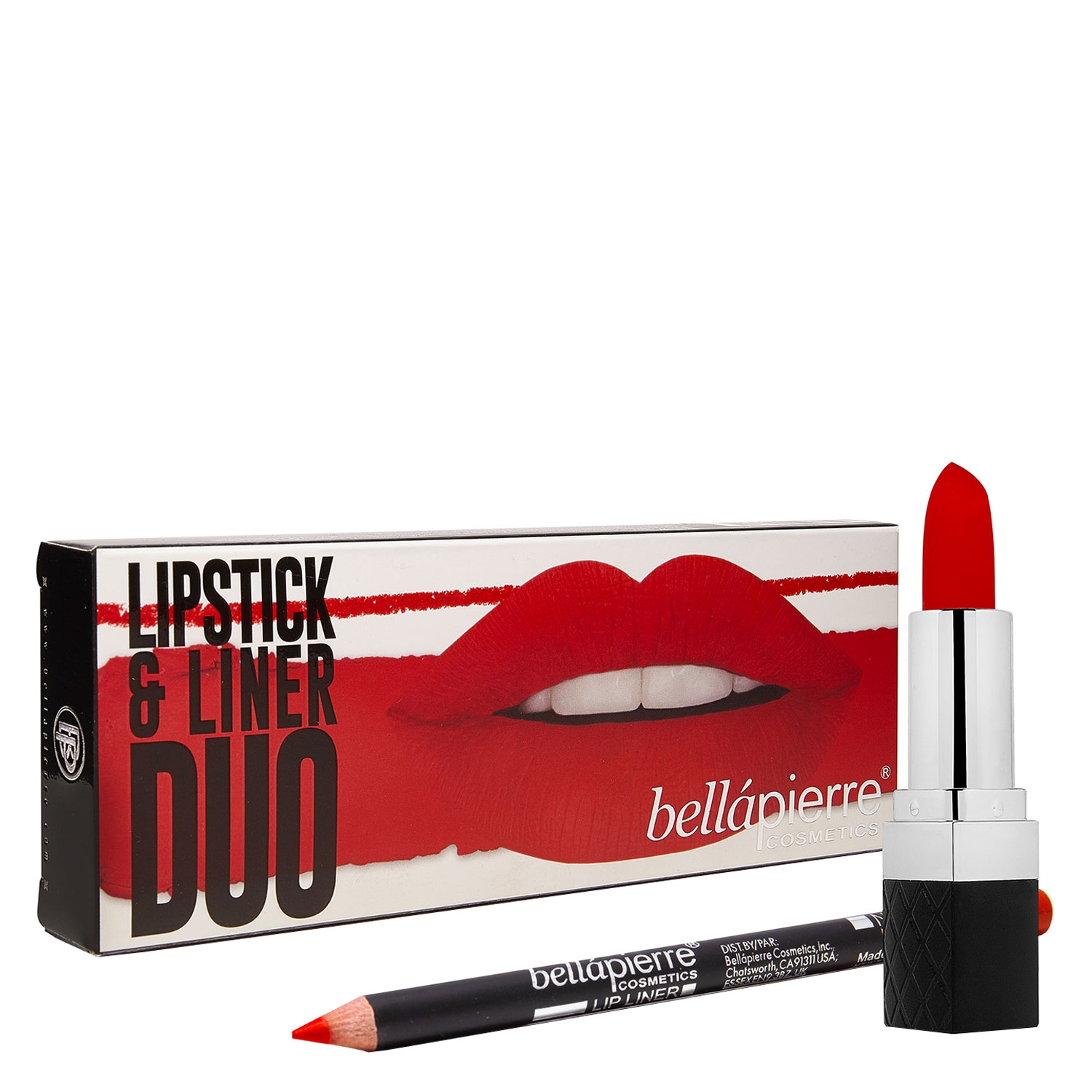 Image du produit de bellapierre Kits - Lipstick & Liner Duo Fire Red