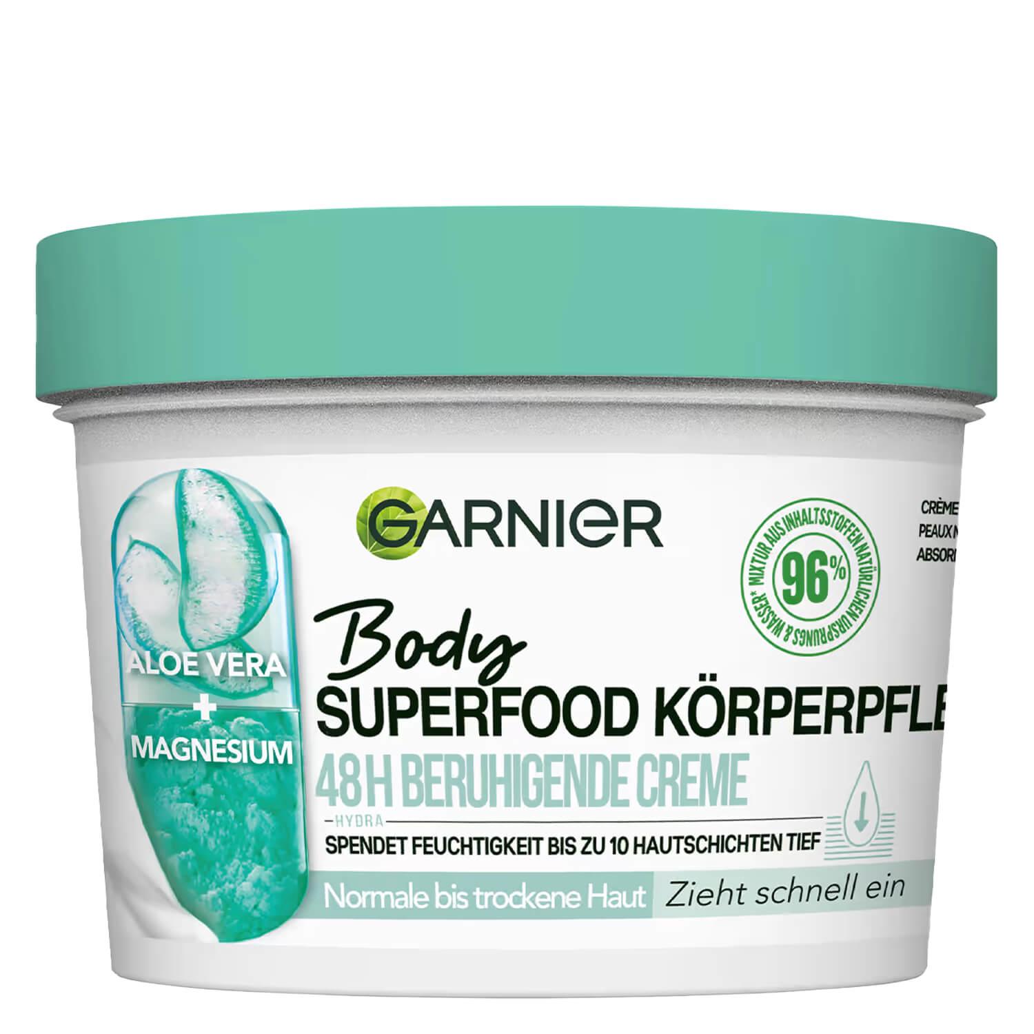Skinactive Body - Body Superfood 48H Crème Apaisante pour le Corps Aloe Vera + Magnésium