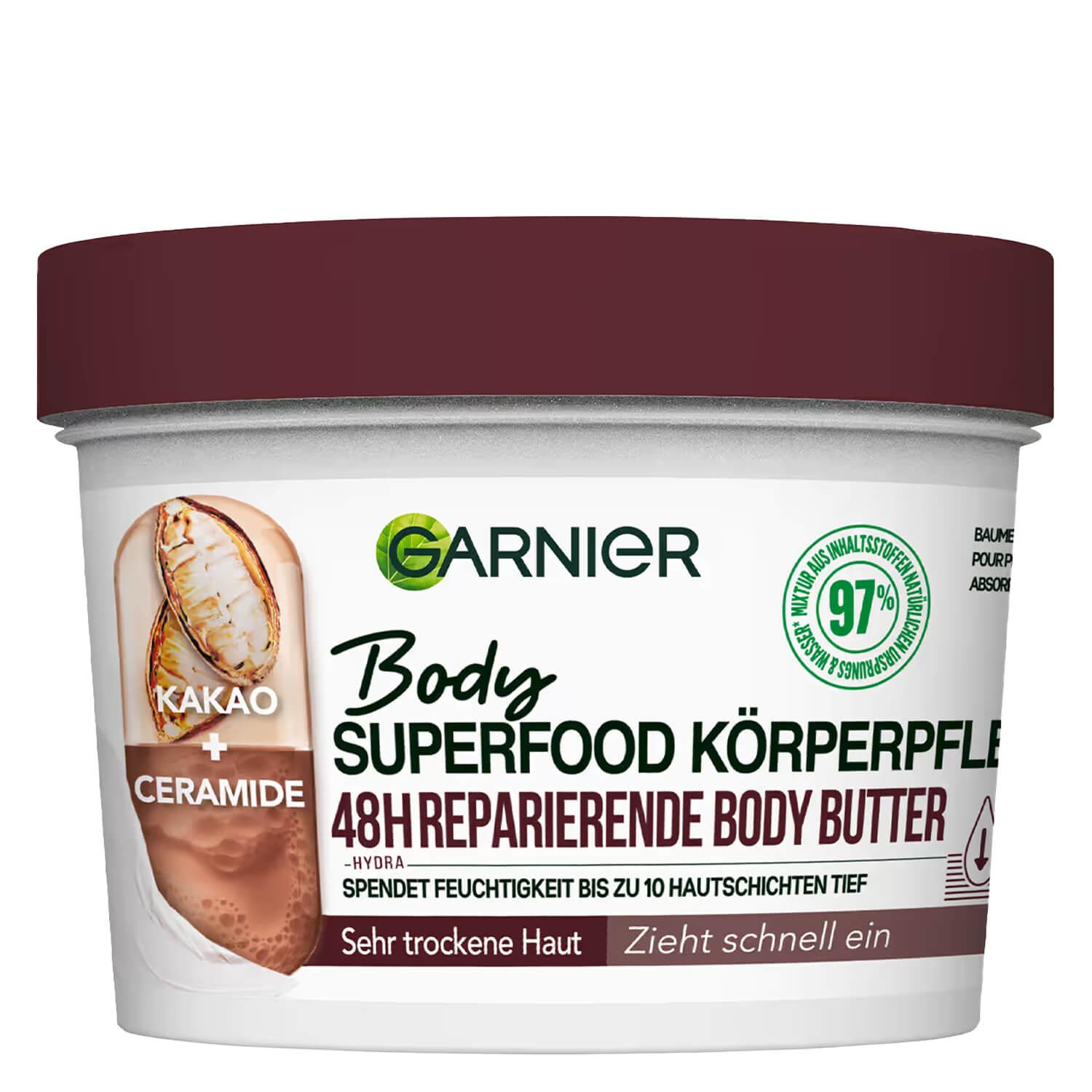 Skinactive Body - Body Superfood 48H Beurre Corporel Réparateur Cacao + Céramides