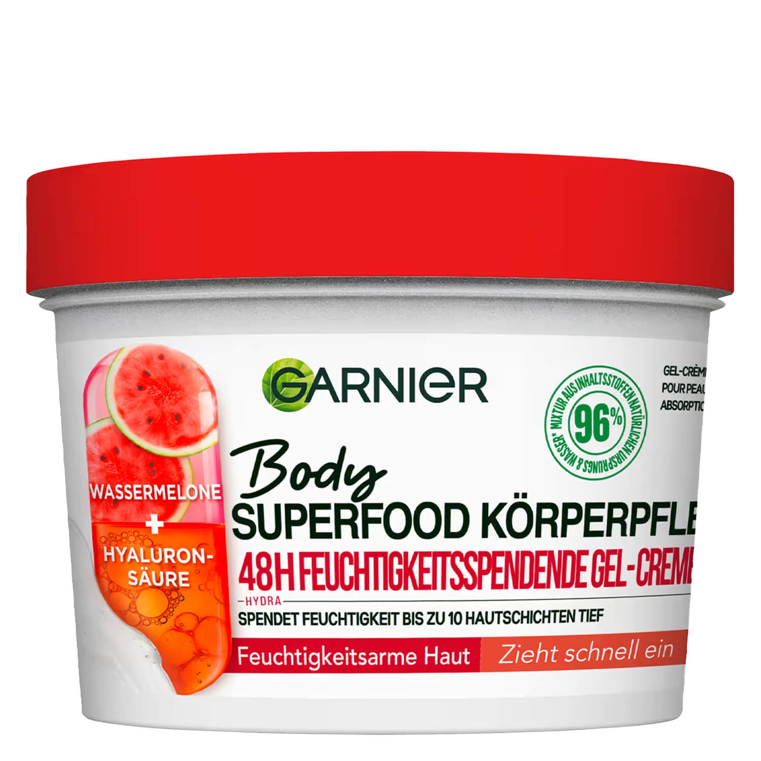 Product image from Skinactive Body - Body Superfood 48H Gel-Creme Wassermelone & Hyaluronsäure