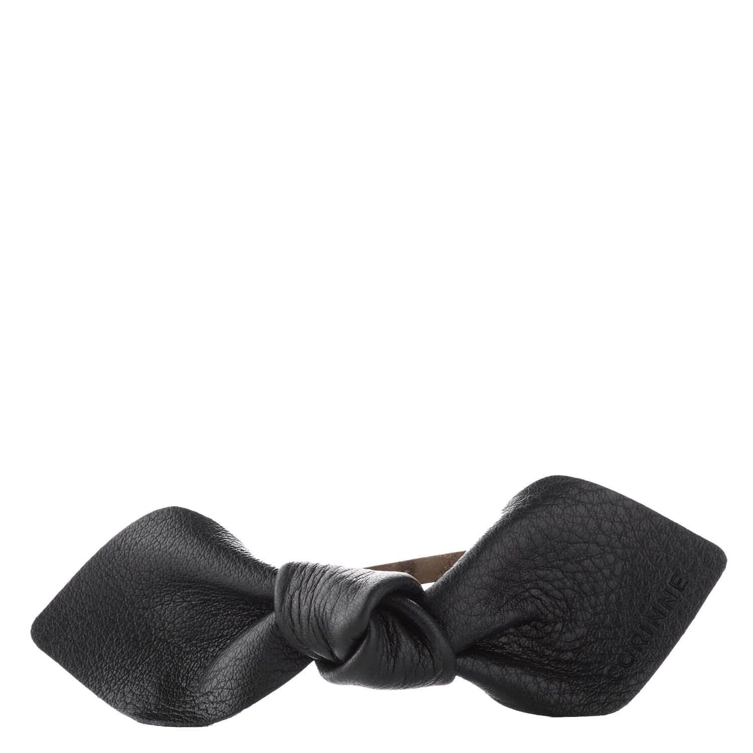 Product image from Corinne World - Leather Bow Big On Hair Clip Black
