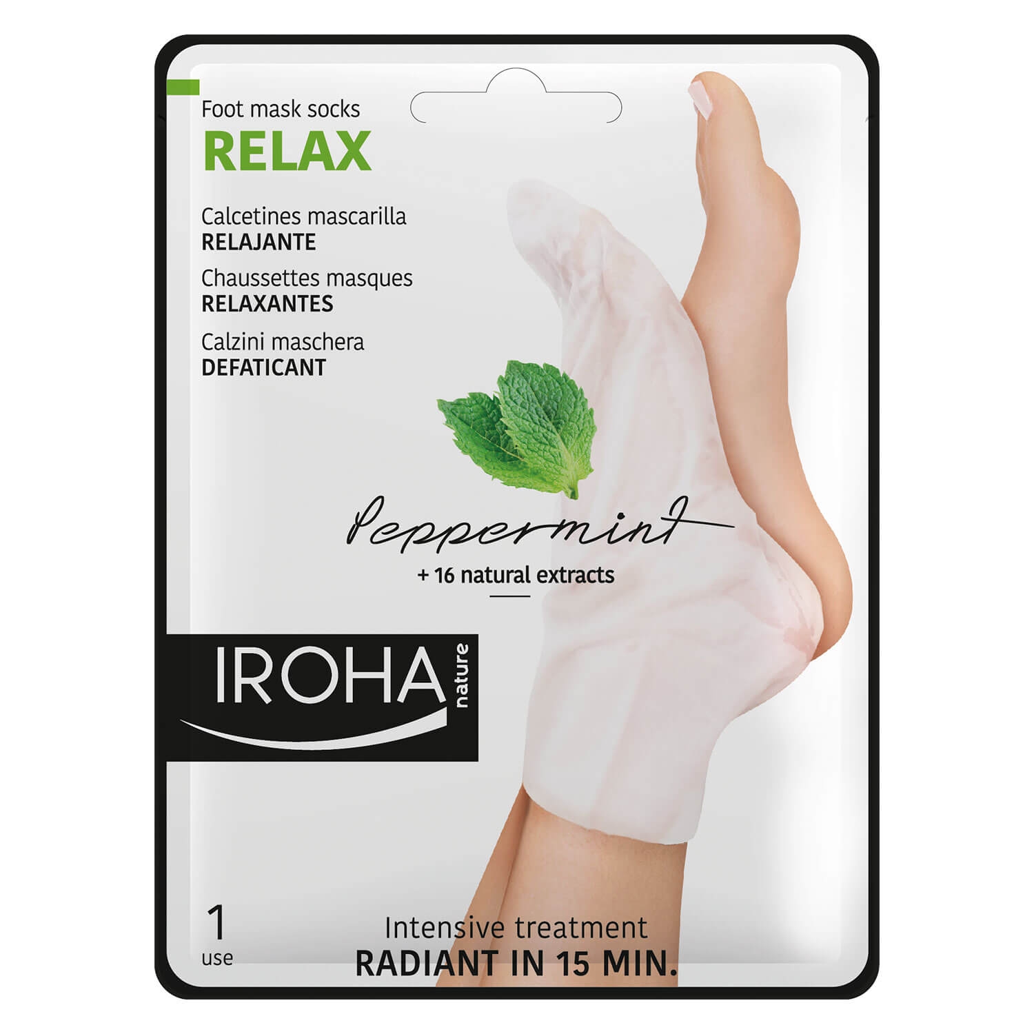 Produktbild von Iroha Nature - Foot Mask Socks Relax Peppermint