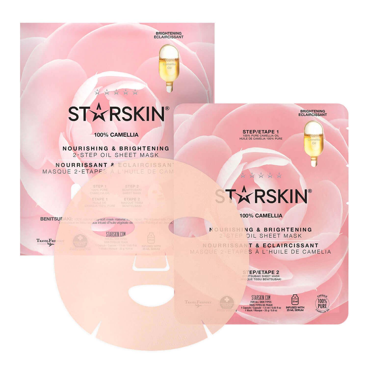 STARSKIN - 100% Camellia Nourishing & Brightening 2-Step Oil Sheet Mask