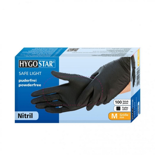 Produktbild von Hygostar - Handschuhe Nitril schwarz
