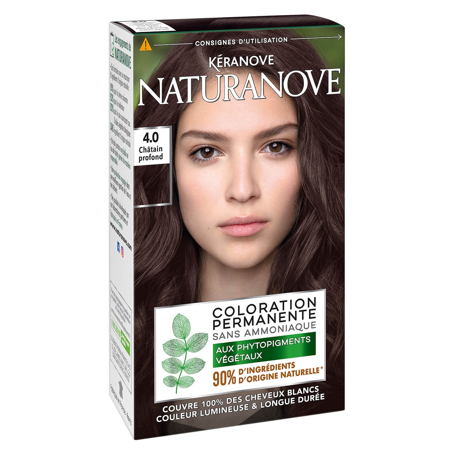 Produktbild von Naturanove - Dauerhafte Haarfarbe Dunkelbraun 4.0