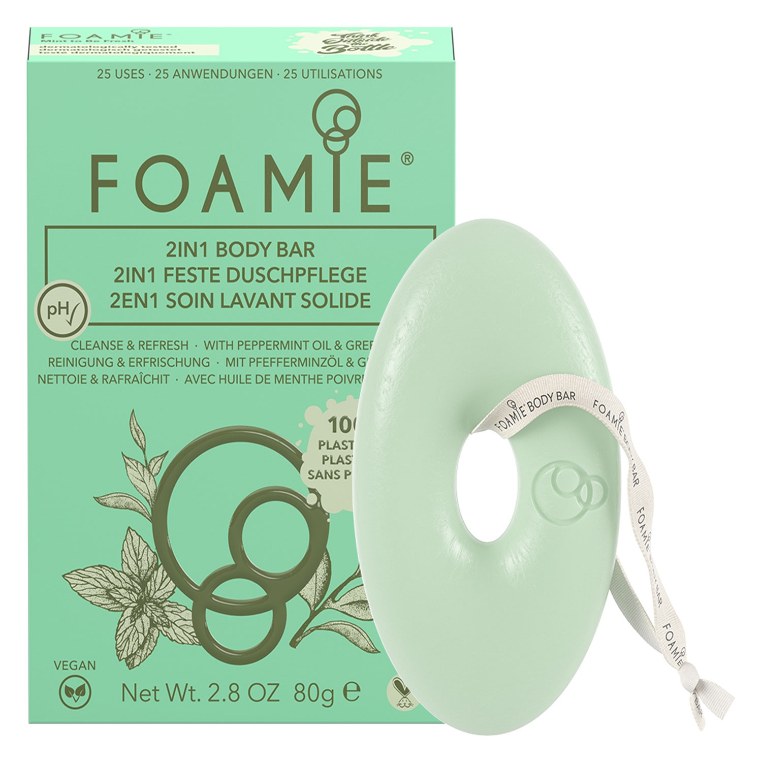 Product image from Foamie - Micellar Mint & Matcha Body Bar