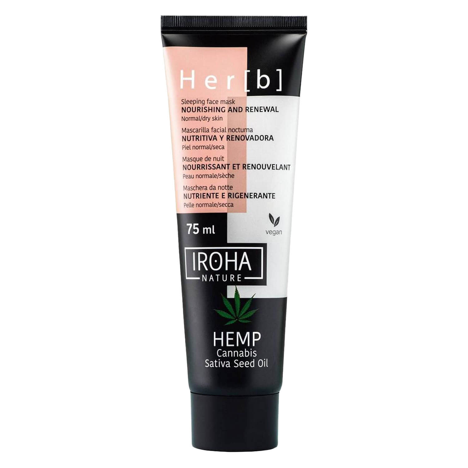 Produktbild von Iroha Nature - Cream Night Sleeping Mask Herb Cannabis