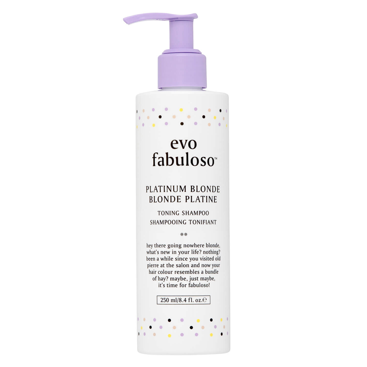 Product image from evo Fabuloso - Platinum Blonde Toning Shampoo